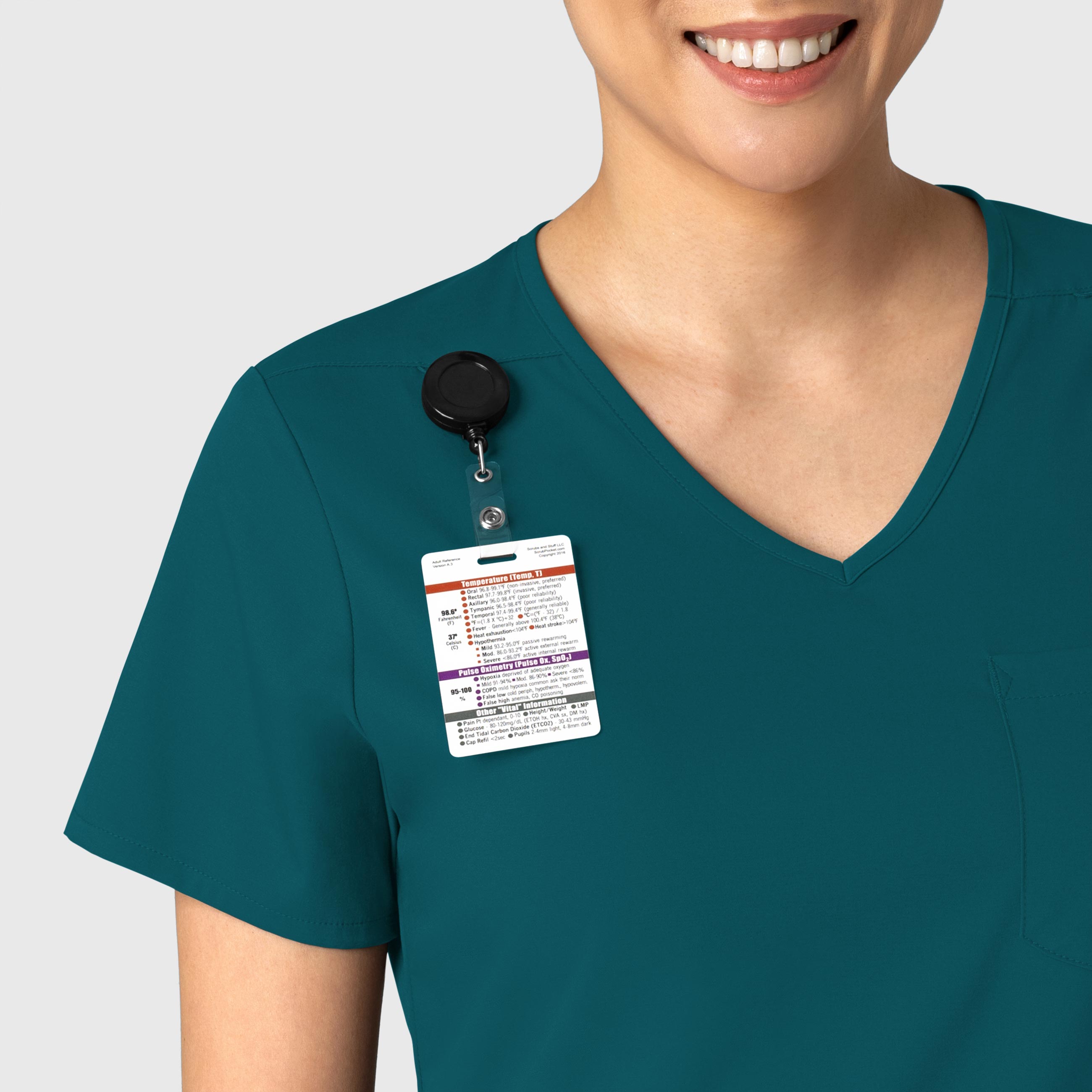 Boundless 6151 Tuck-In Scrub Top Caribbean Blue