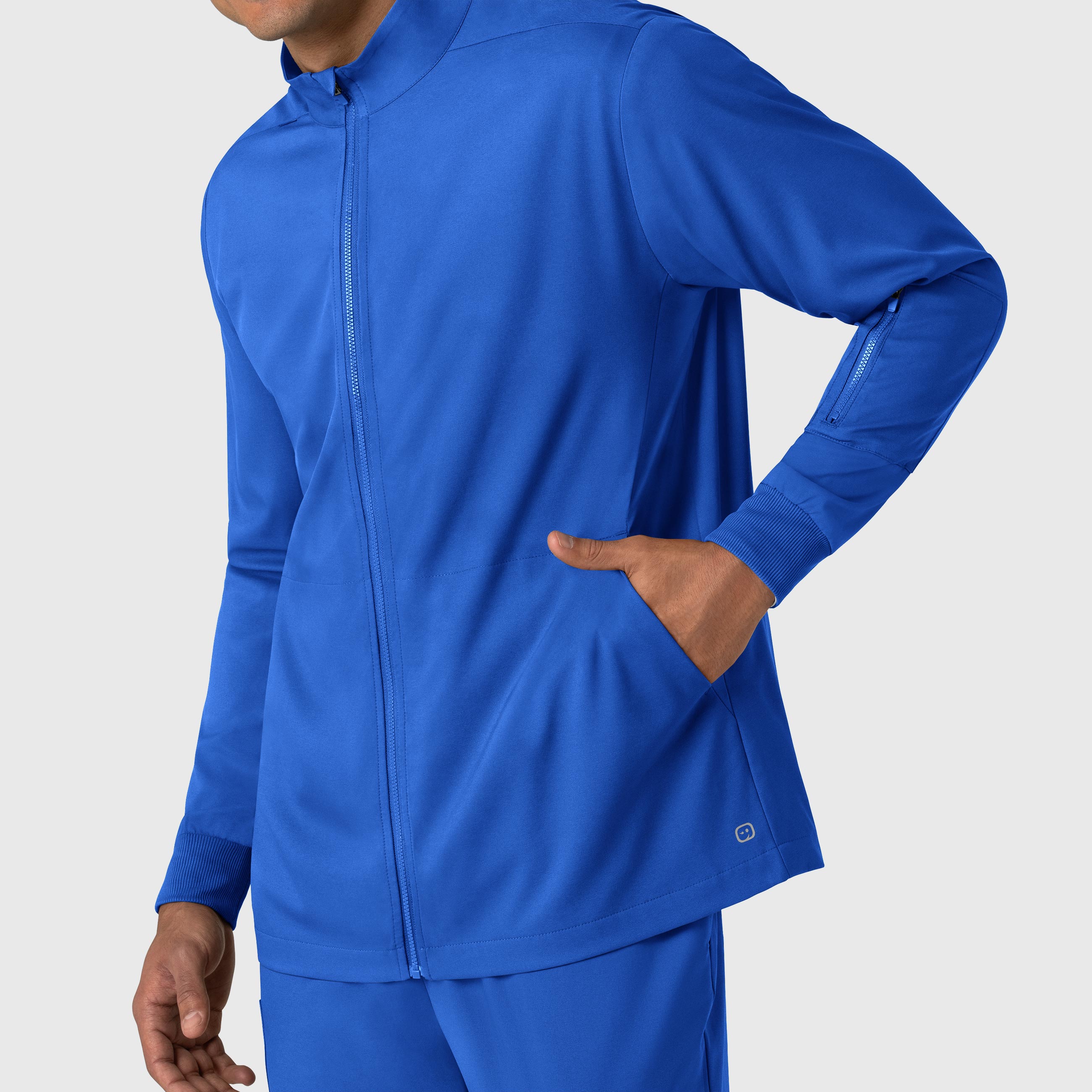 Boundless 8351 Men's Warm Up Scrub Jacket Royal