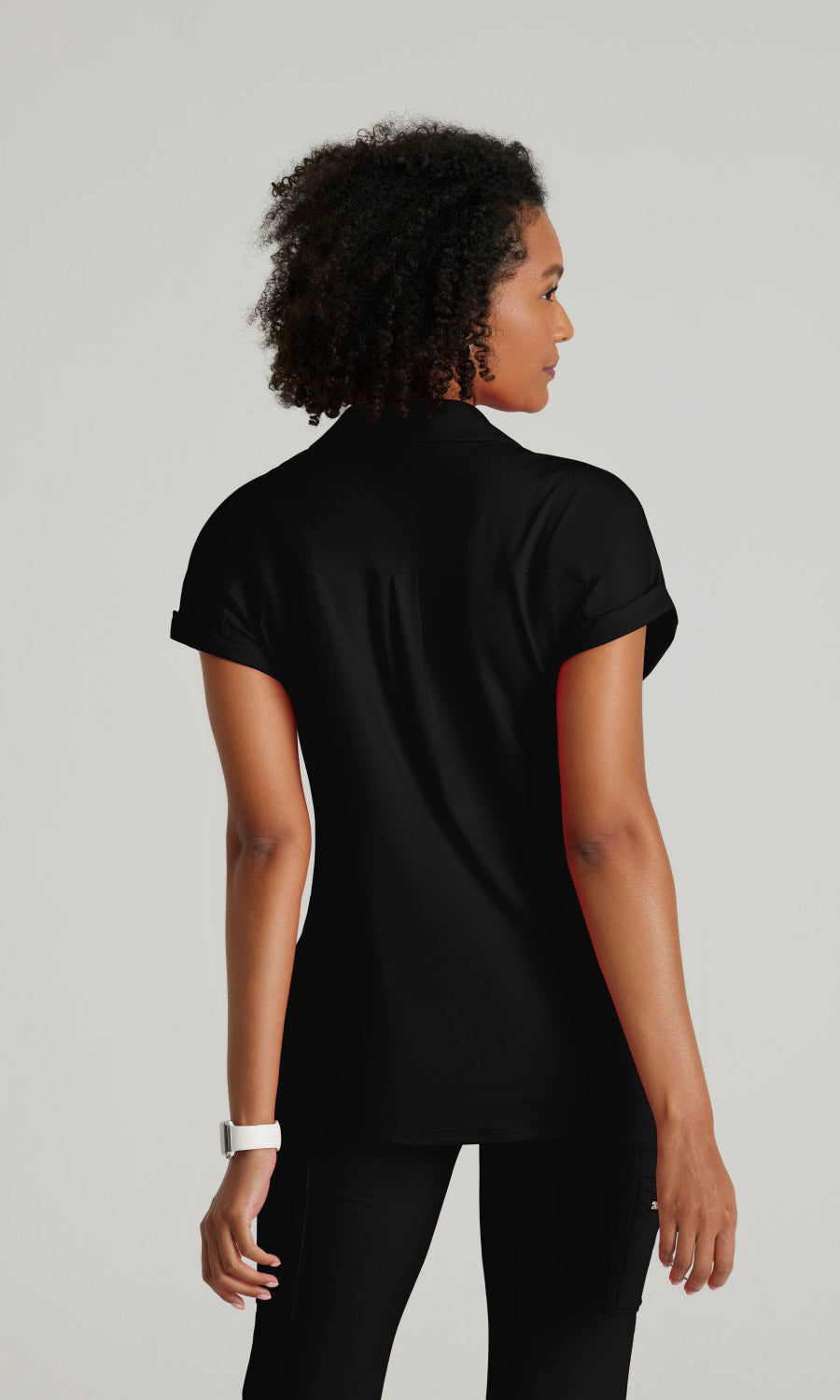 Barco One Performance Knits BOT210 Engage Knit Scrub Top Black