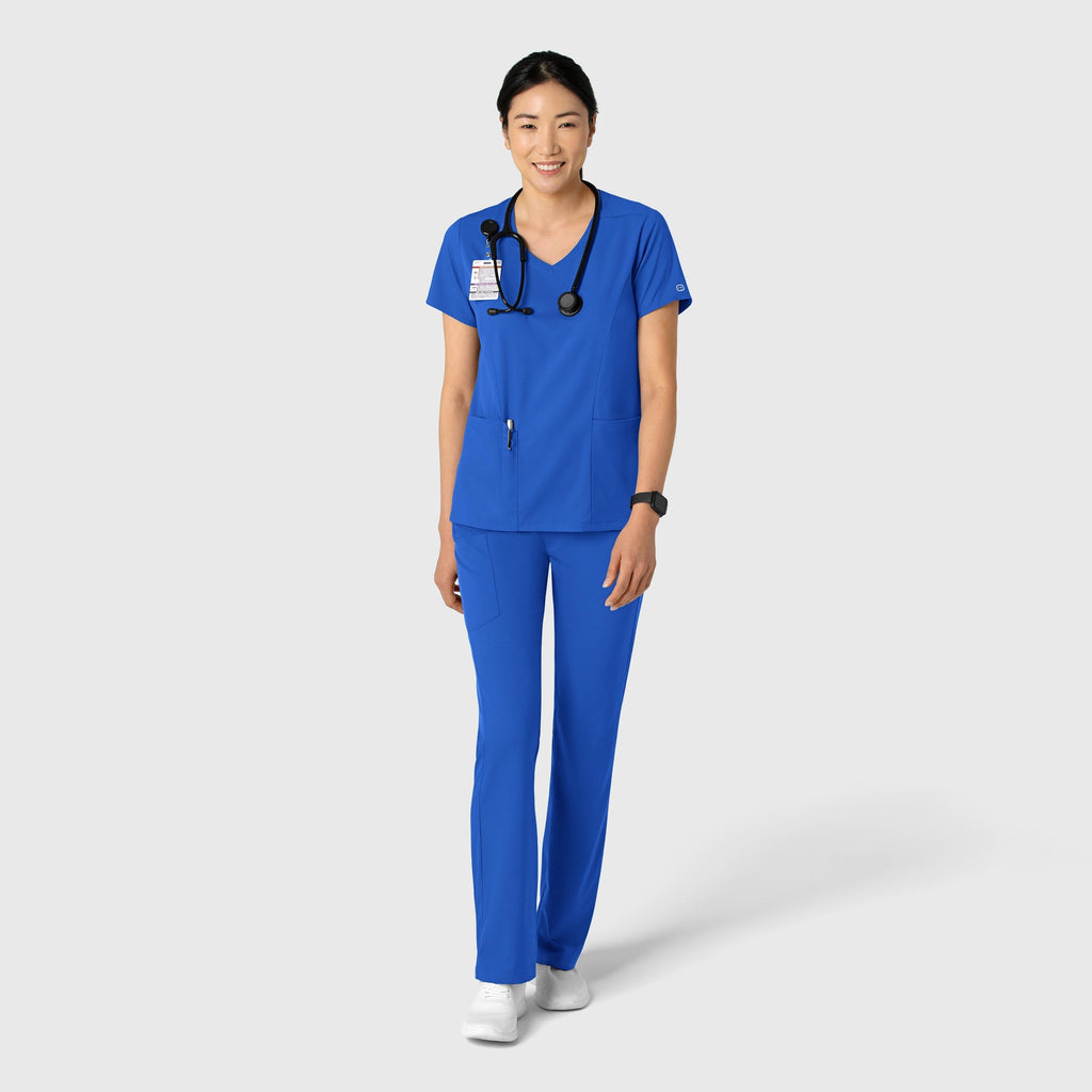 Boundless 6251 2-Pocket V-Neck Scrub Top Royal
