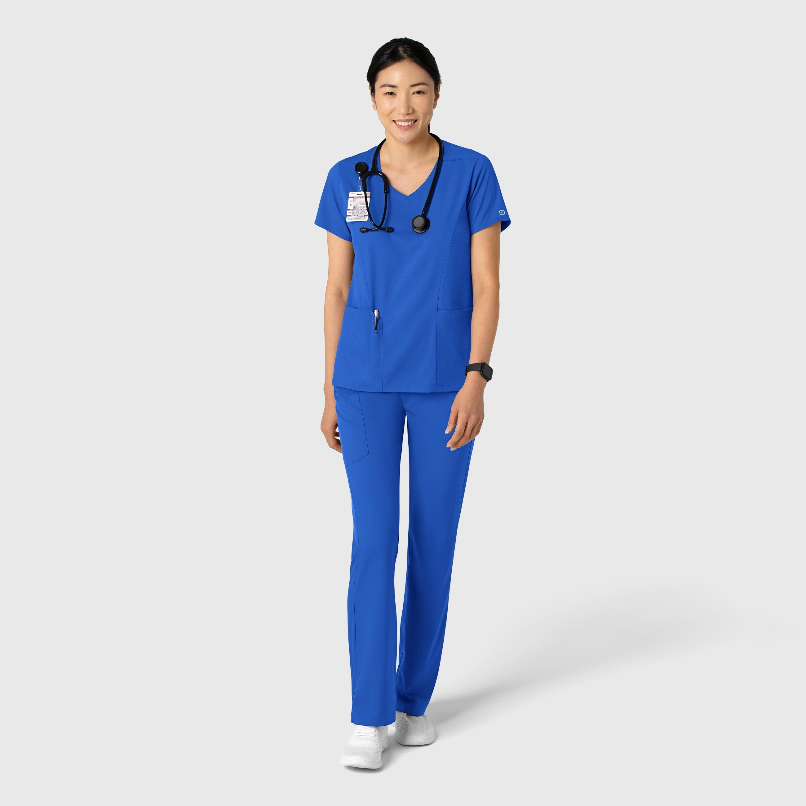 Boundless 6251 2-Pocket V-Neck Scrub Top Royal
