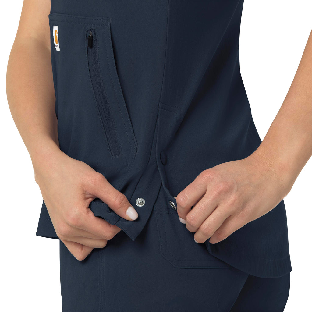 Rugged Flex Peak C12237 4-Pocket V-Neck Scrub Top Navy