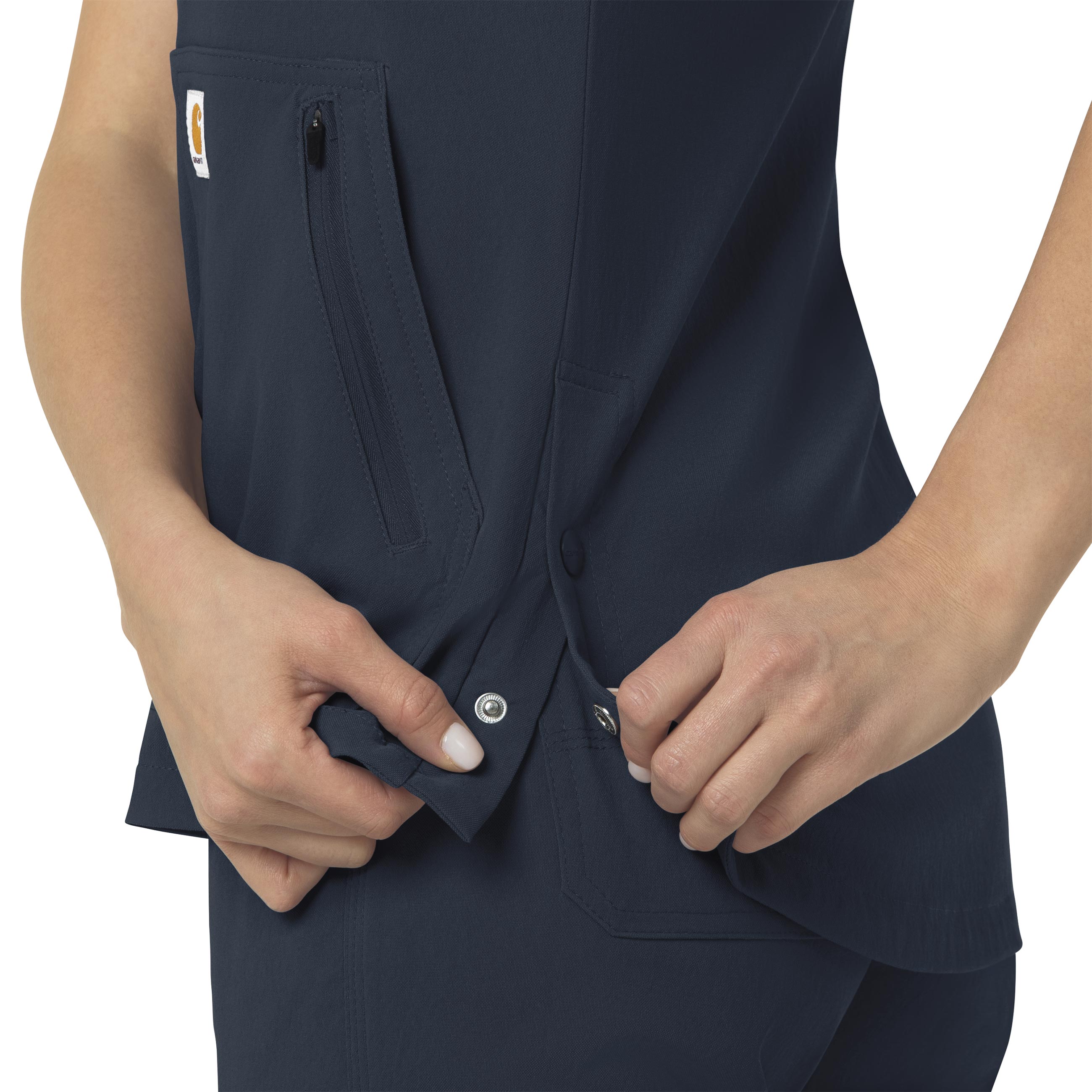 Rugged Flex Peak C12237 4-Pocket V-Neck Scrub Top Navy