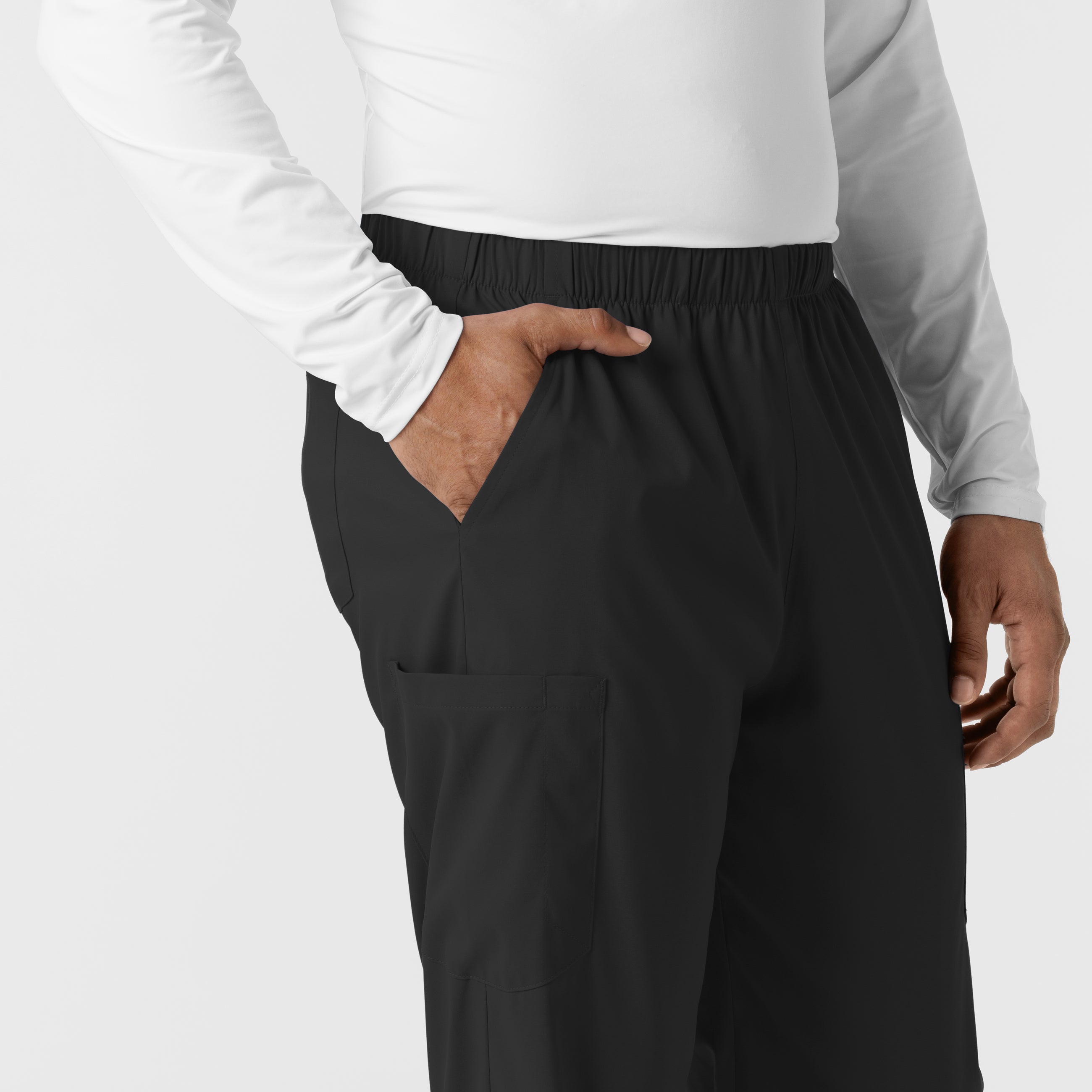 Boundless 5051 Unisex Straight Leg Scrub Pants Black