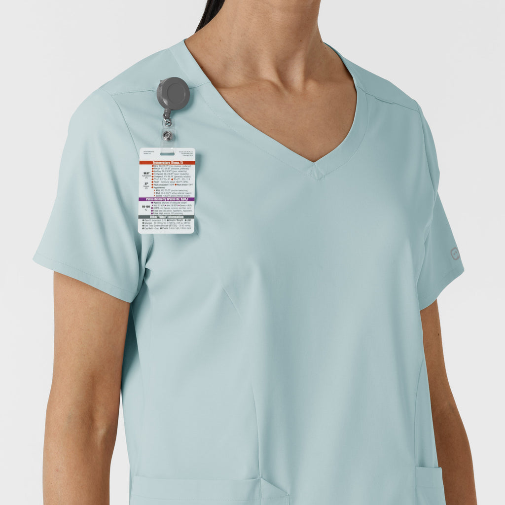 Boundless 6251 2-Pocket V-Neck Scrub Top Sky Blue
