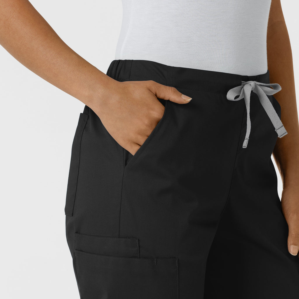 WonderWORK 506 Cargo Jogger Scrub Pants Black