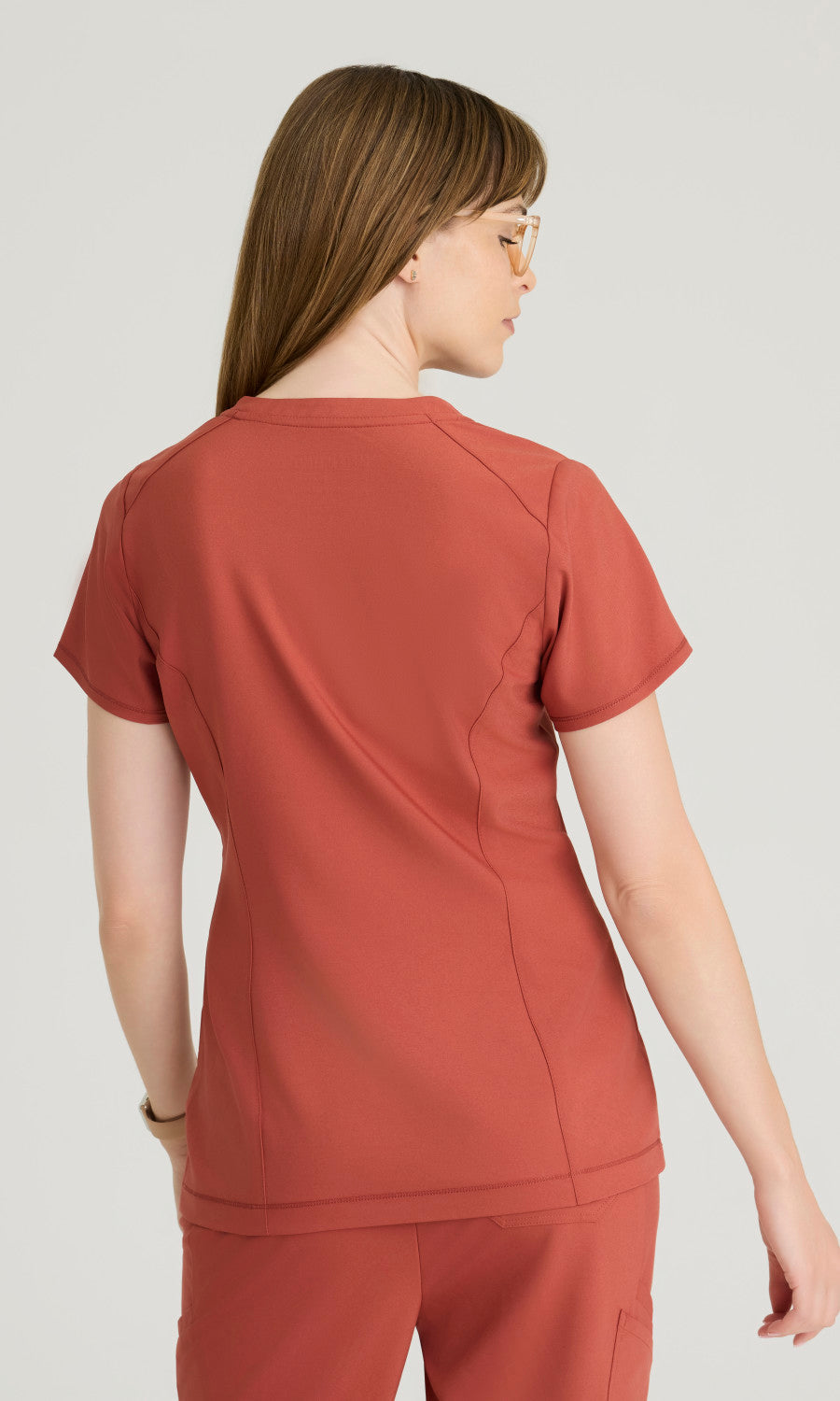 Grey's Anatomy Evolve GSST181 Sway Tuck-In Top Sedona Red