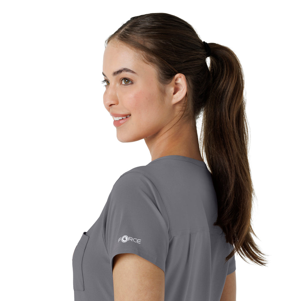 Force Cross-Flex C13410 Tuck-In Scrub Top Pewter