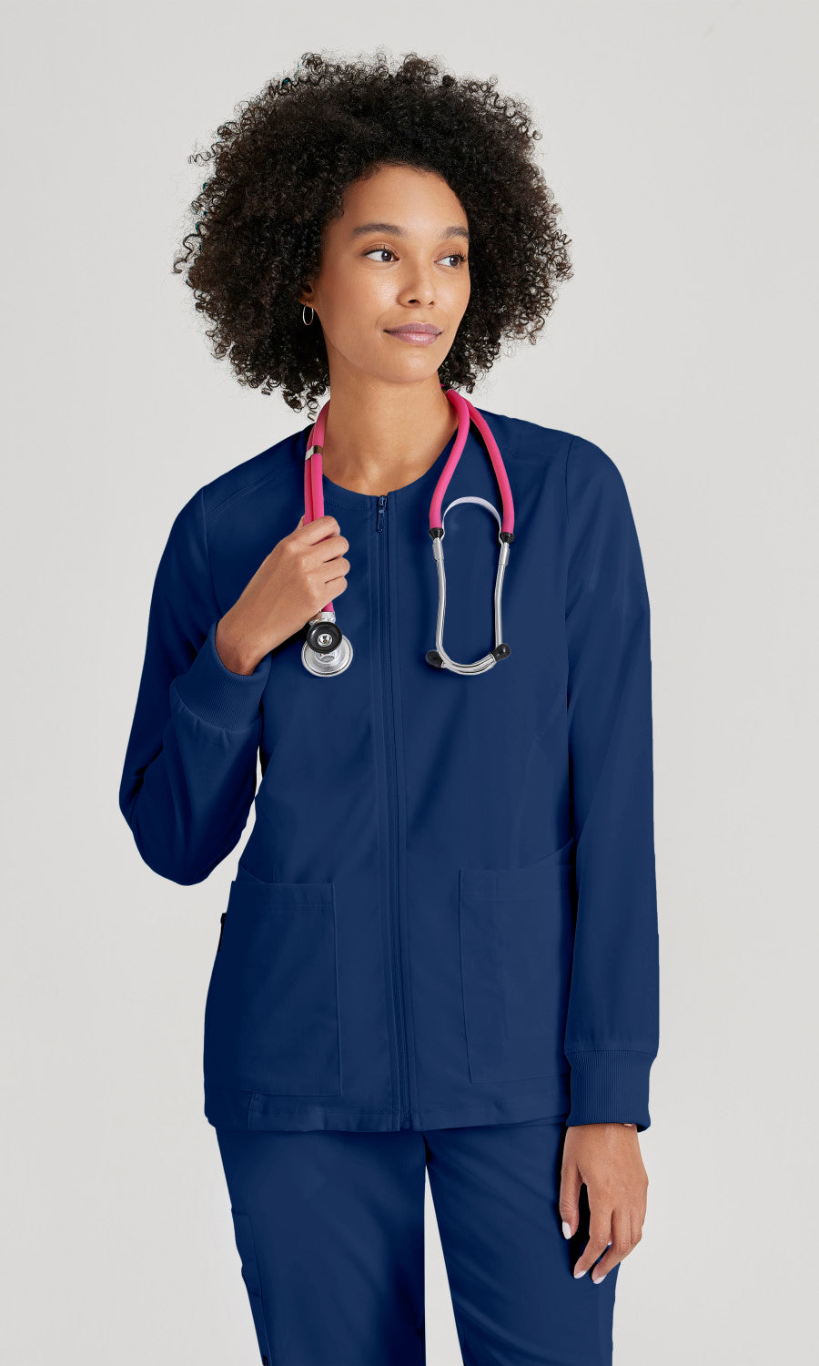 Grey's Anatomy Stretch GRSW873 Gianna Warmup Indigo