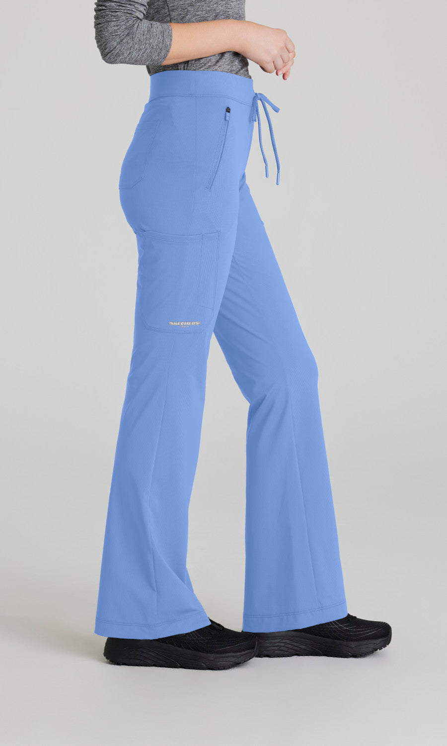 Skechers Slip-Ins Knits SKP656 Glide Knit Flare Scrub Pants Ciel Blue