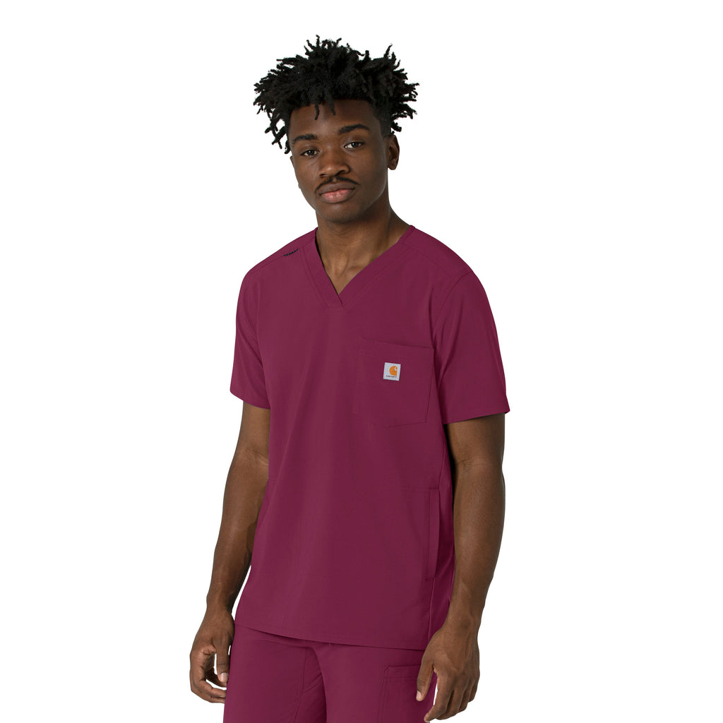 Force Cross-Flex C16410 Men's V-Neck Scrub Top Wine