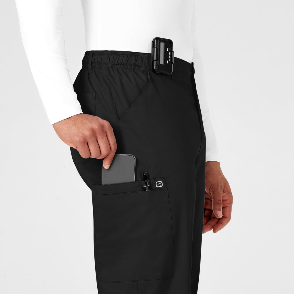 WonderWORK 503 Men's Cargo Scrub Pants Black