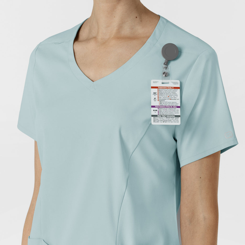 Boundless 6251 2-Pocket V-Neck Scrub Top Sky Blue