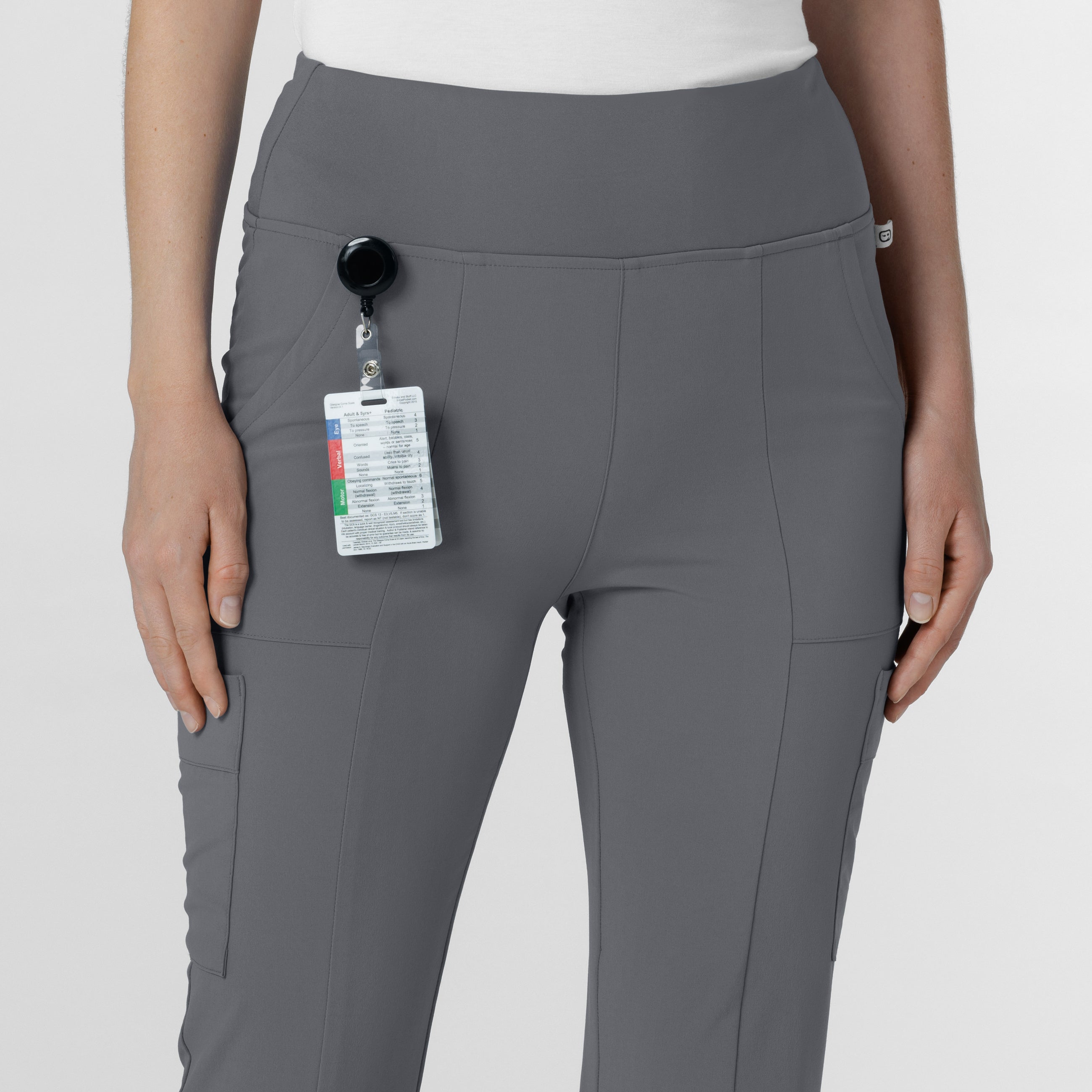 RENEW 5534 Cargo Flare Scrub Pants Pewter