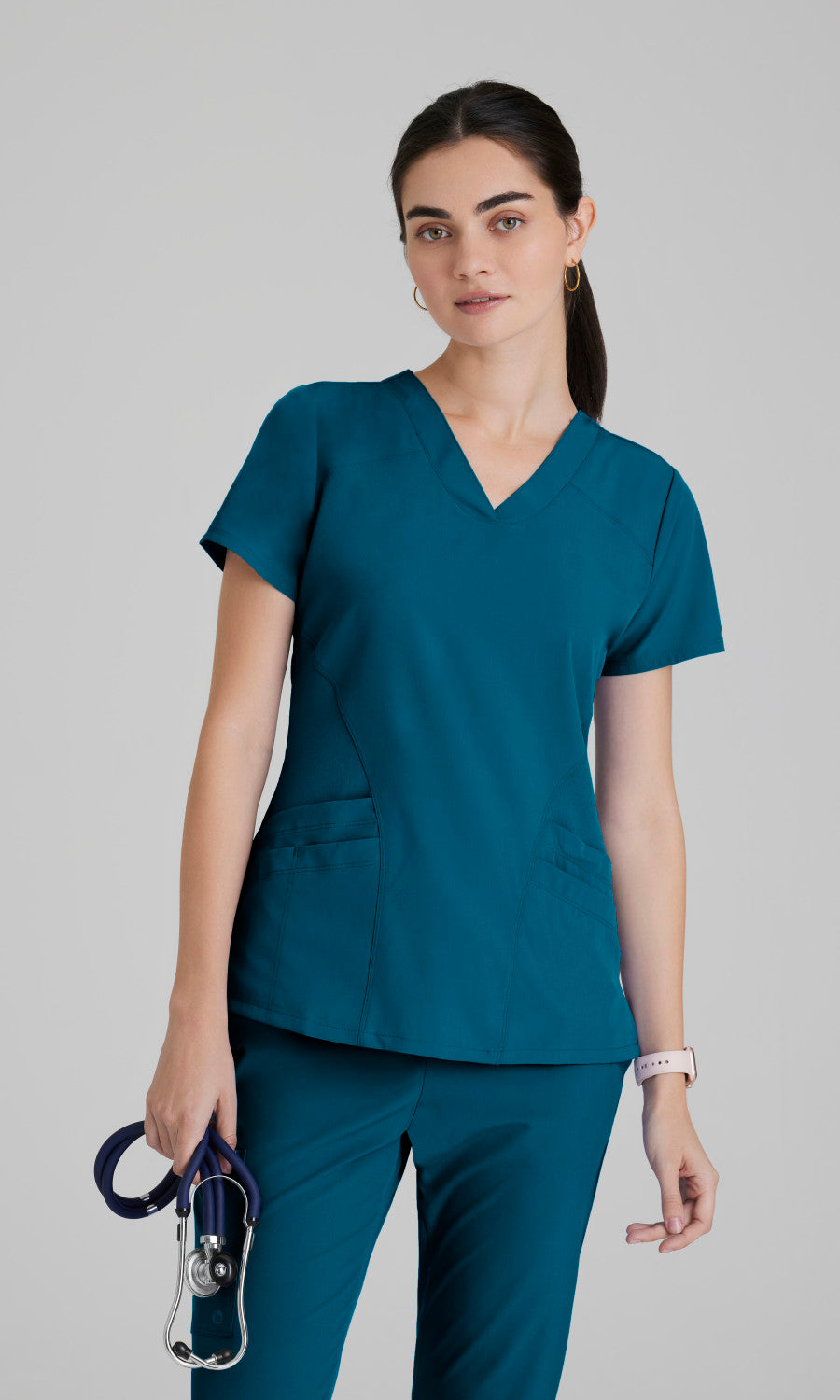 Barco One 5106 Pulse Scrub Top Bahama
