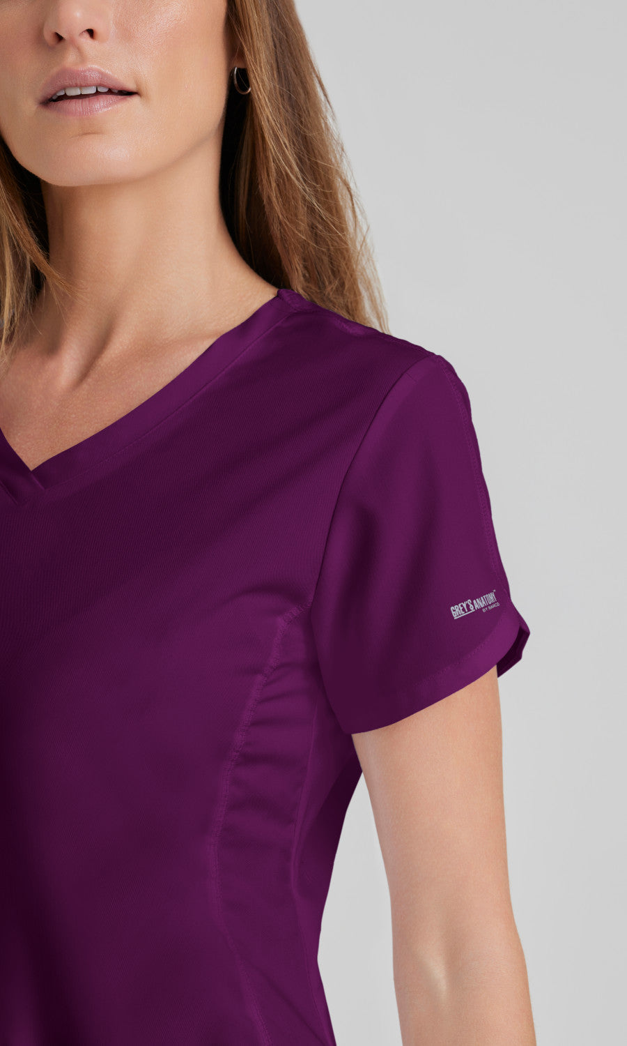 Grey's Anatomy 41423 Cora Scrub Top Wine