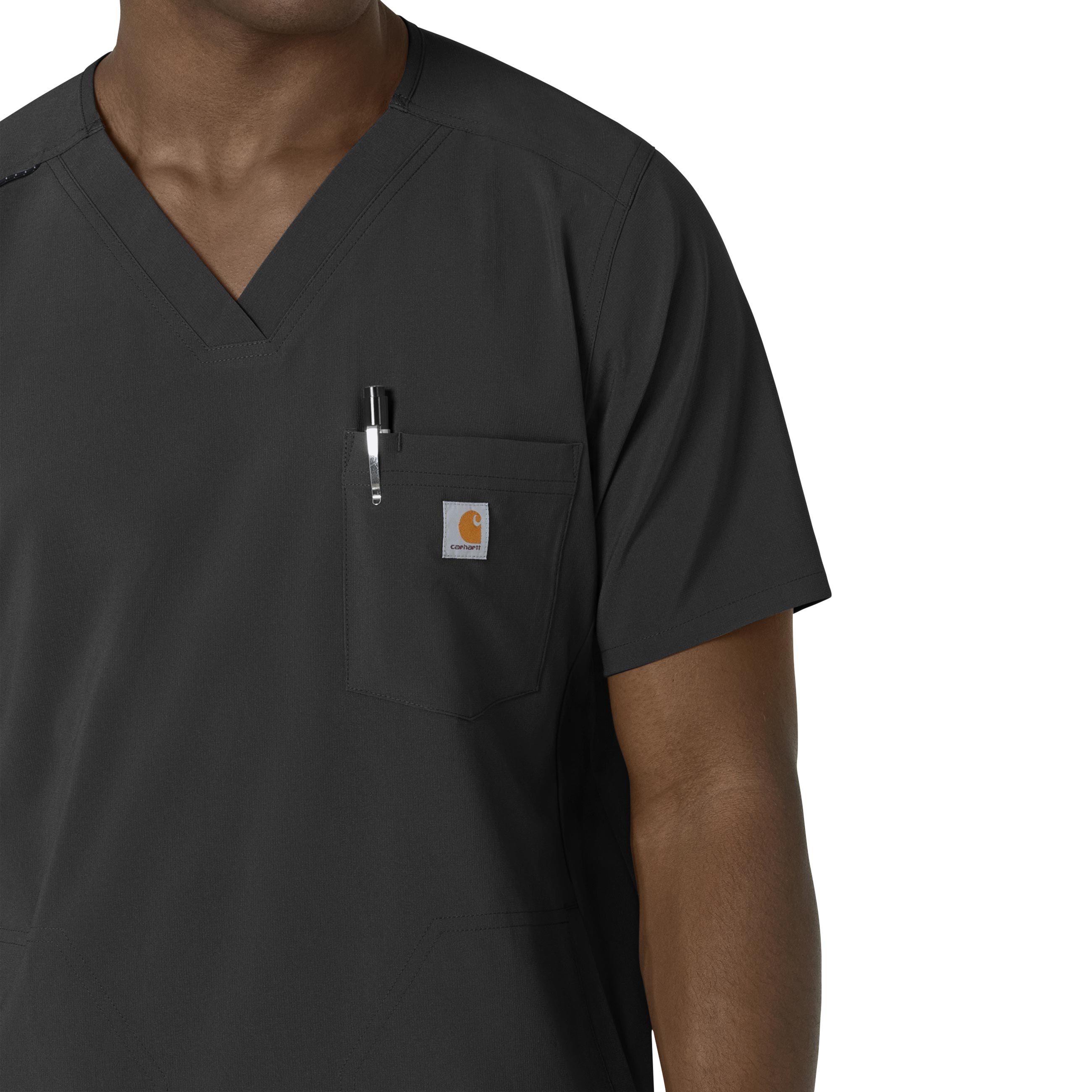 Force Cross-Flex C16410 Men's V-Neck Scrub Top Black