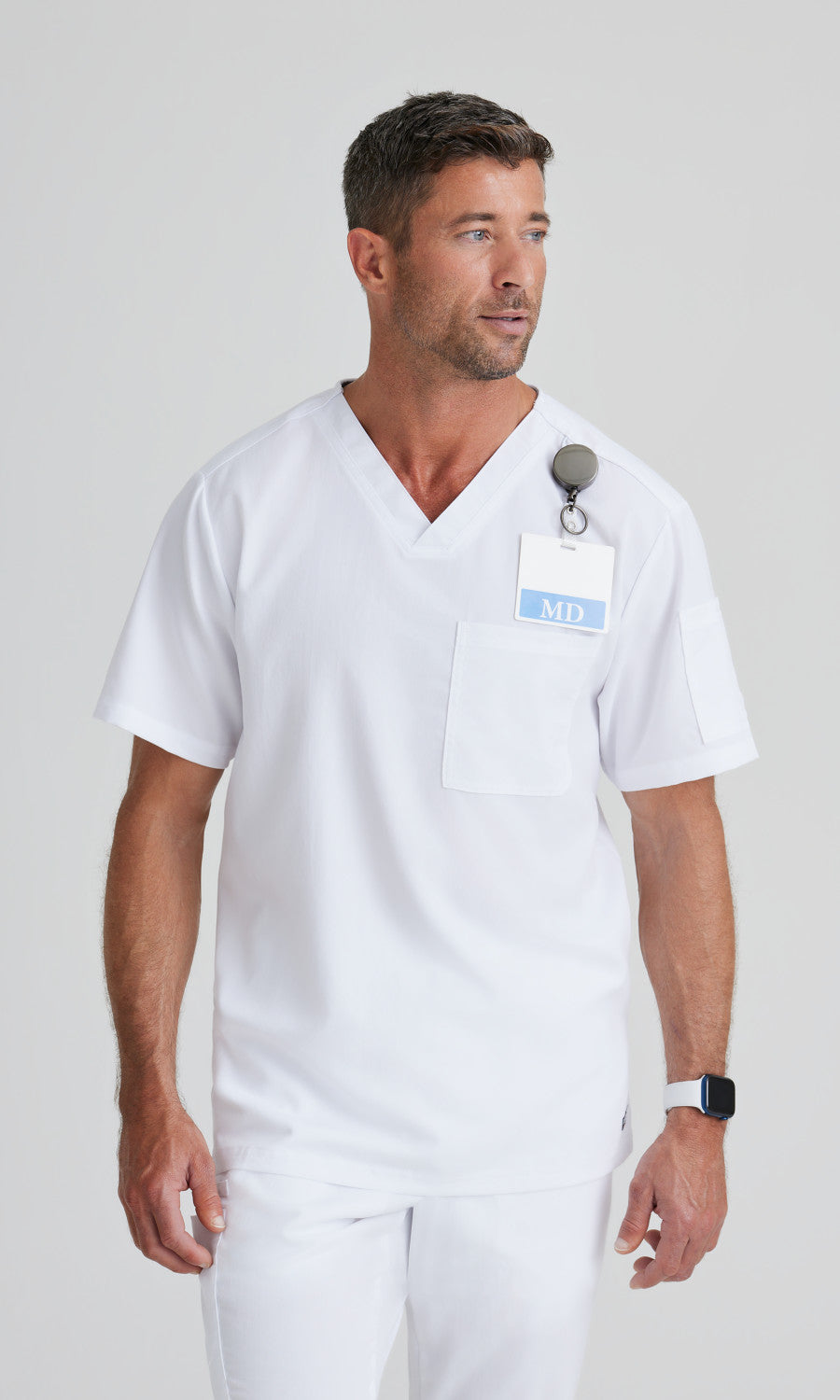 Grey's Anatomy GRT091 Evan Scrub Top White