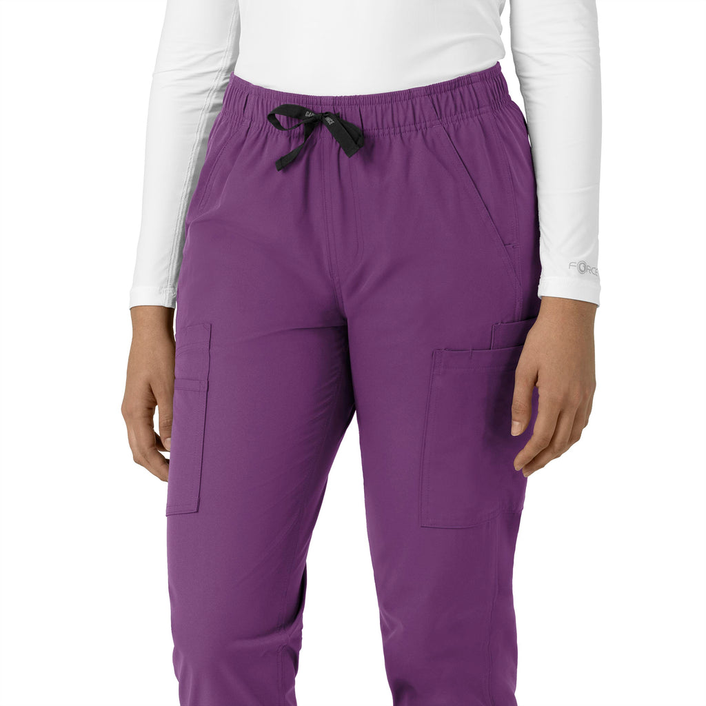 Force Essentials C51213 Straight Leg Scrub Pants Eggplant
