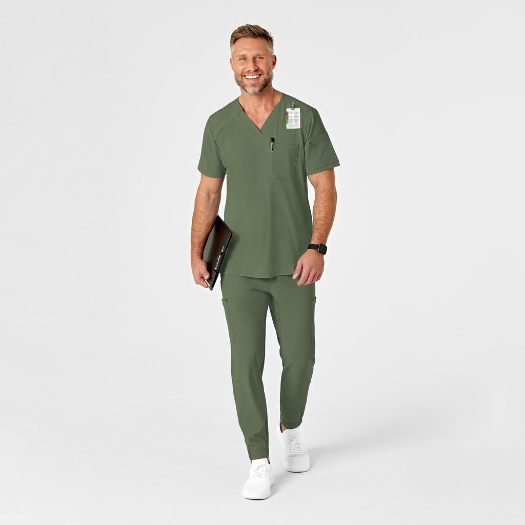 RENEW 5034 Men's Jogger Scrub Pants Olive