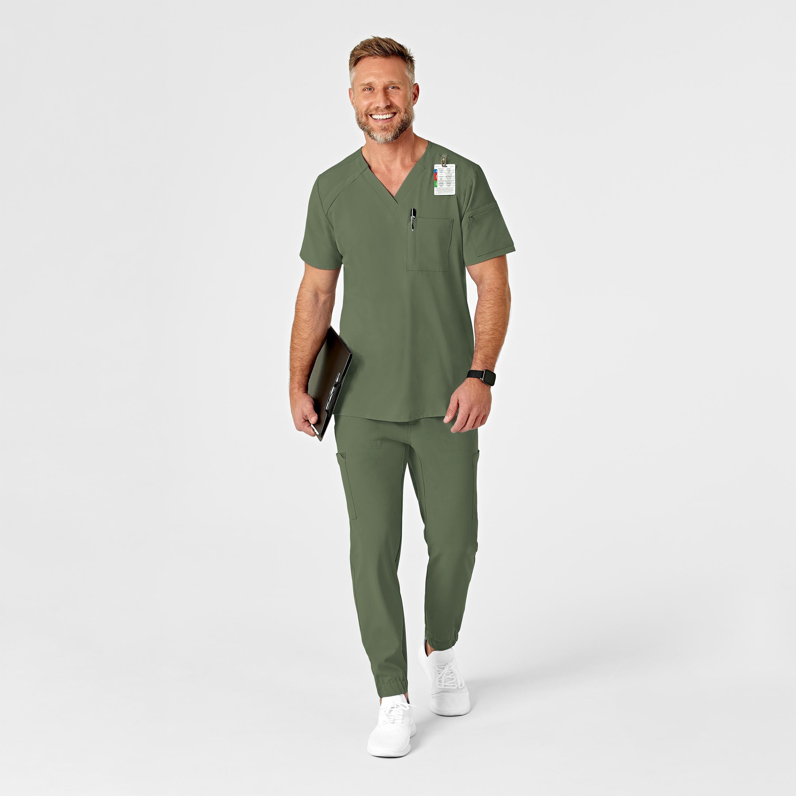 RENEW 5034 Men's Jogger Scrub Pants Olive