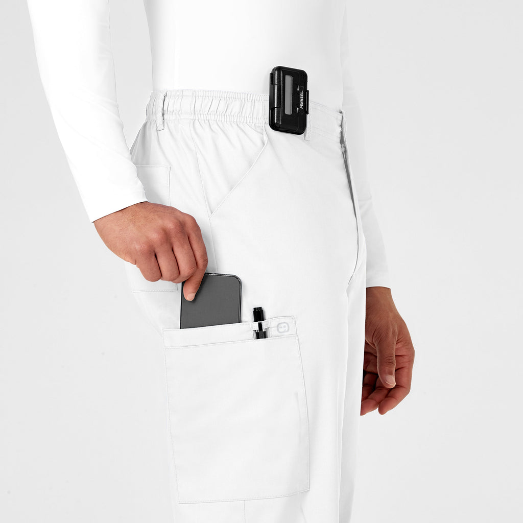 WonderWORK 503 Men's Cargo Scrub Pants White