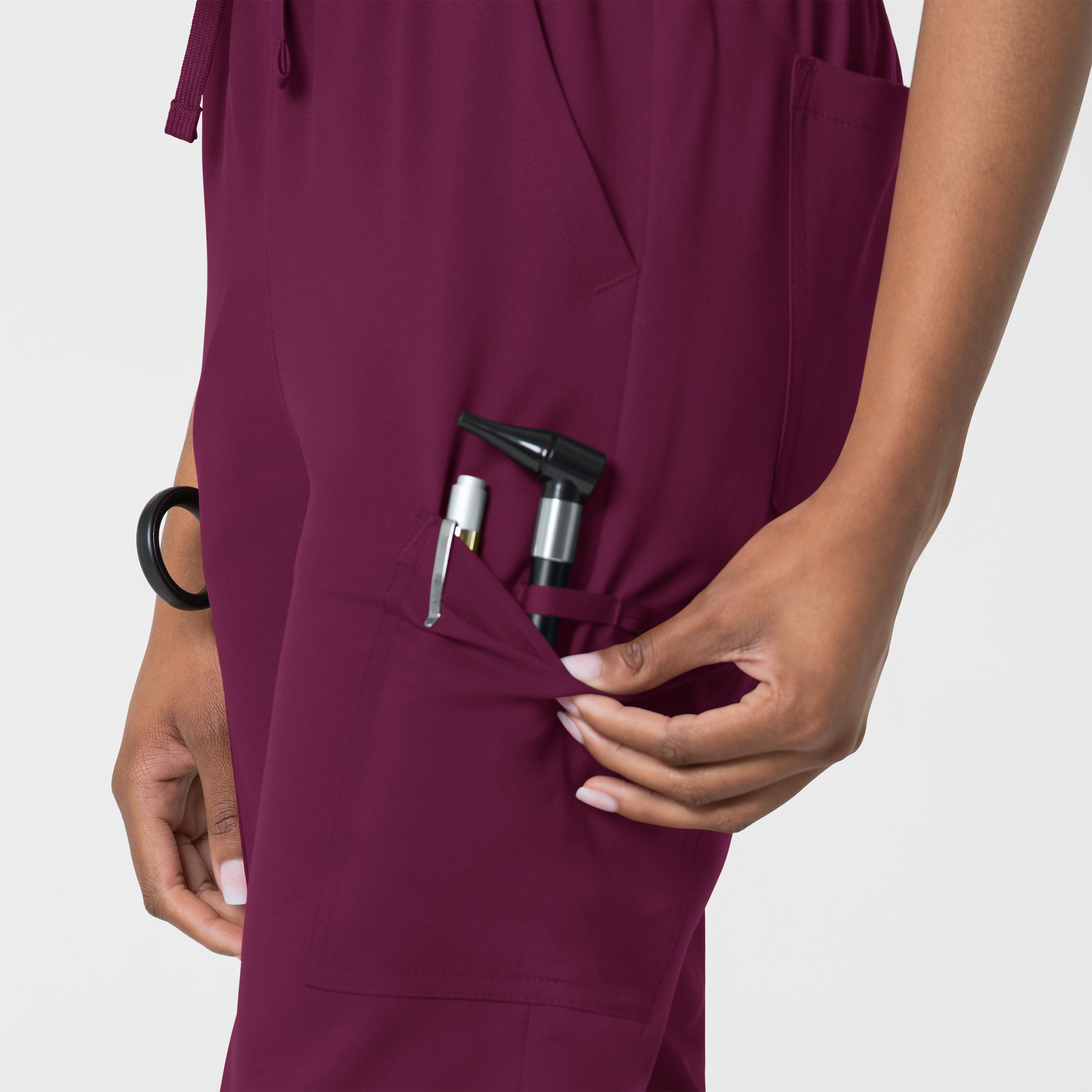 Thrive 5122 Cargo Jogger Scrub Pants Wine