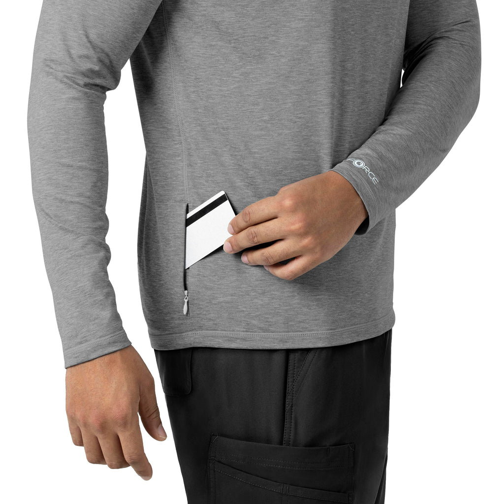 Force Sub-Scrubs C32009 Men's Performance Long Sleeve Tee Grey Heather
