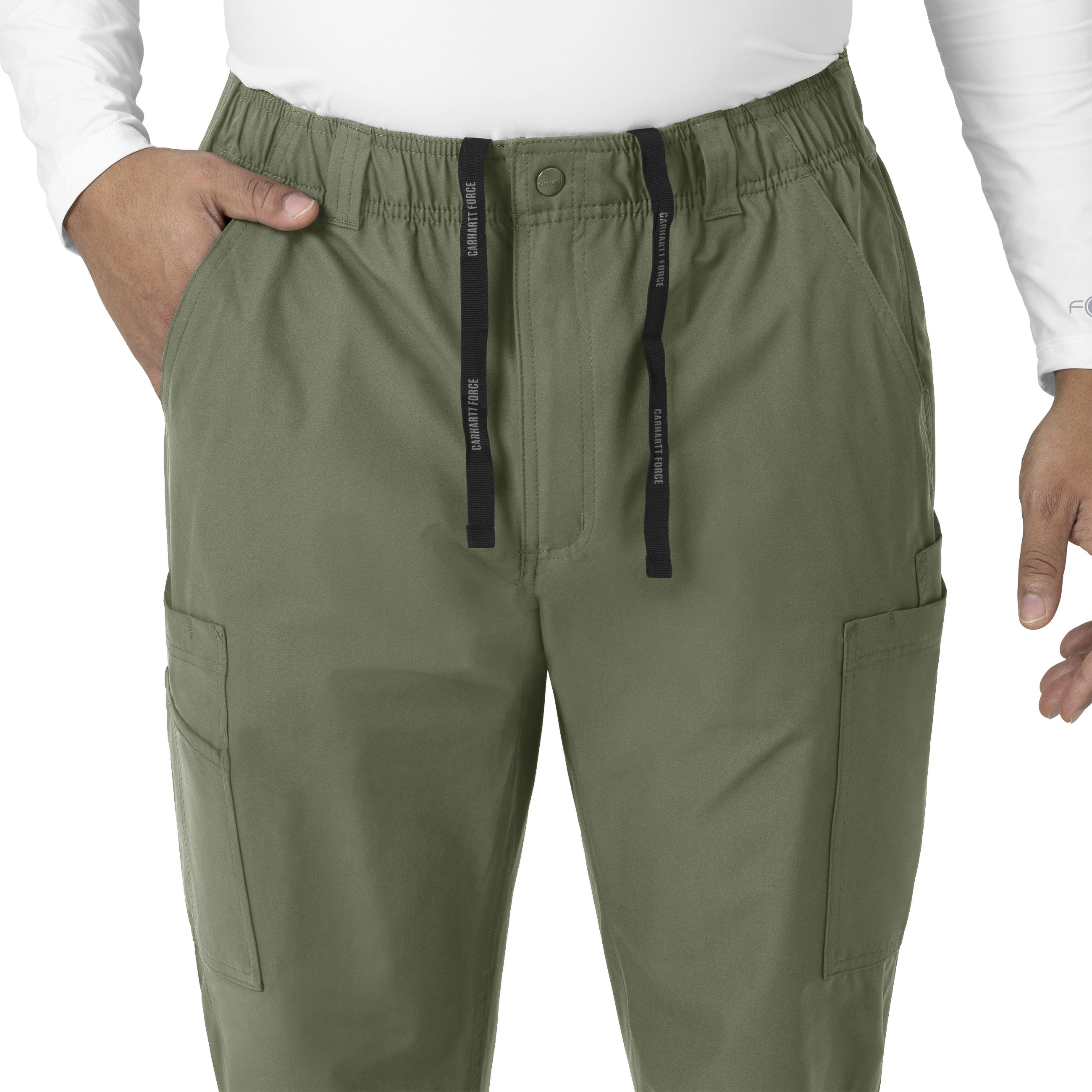 Force Essentials C56113 Men's Straight Leg Cargo Scrub Pants Olive