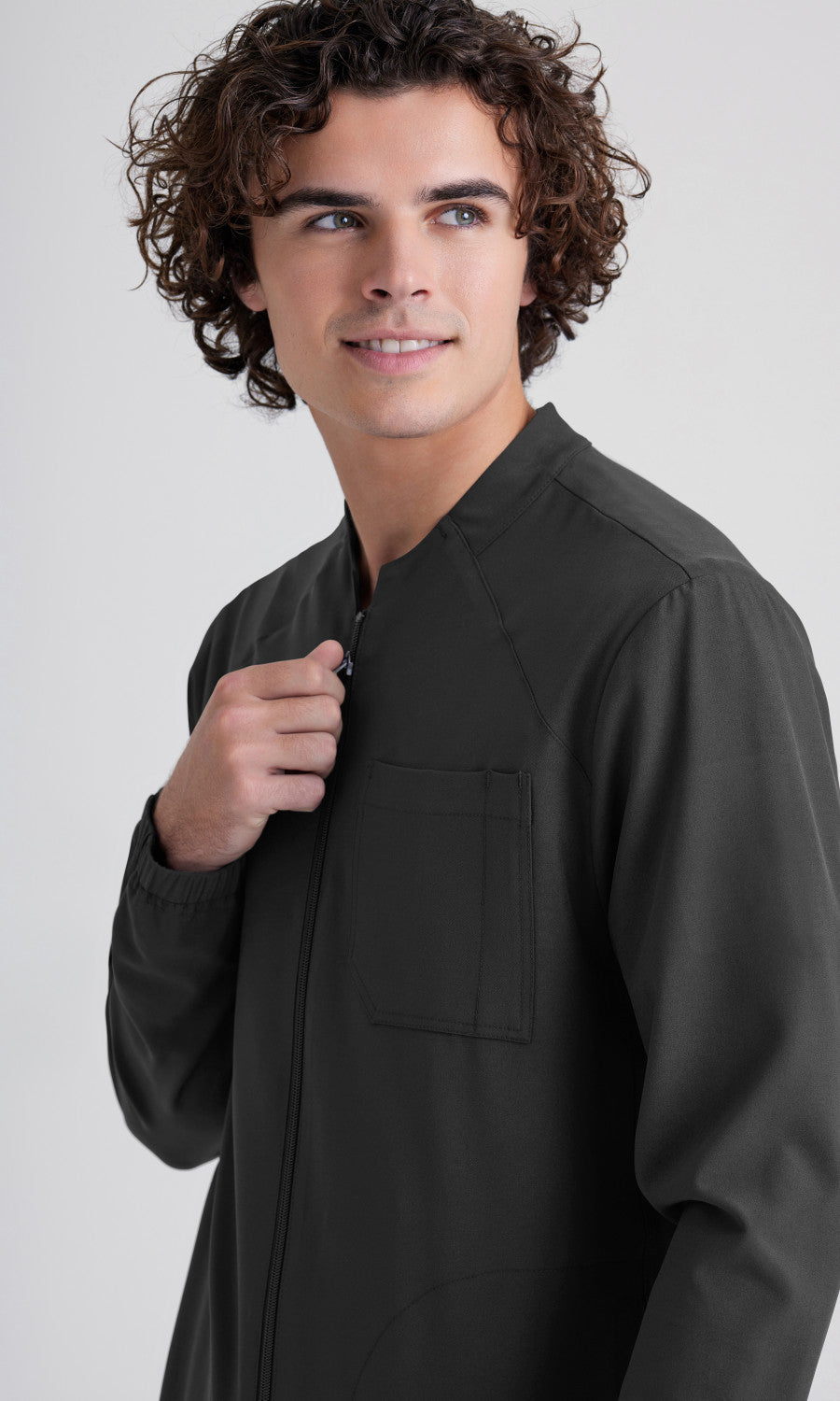 Grey's Anatomy Evolve GSSW887 Cycle Scrub Jacket Black