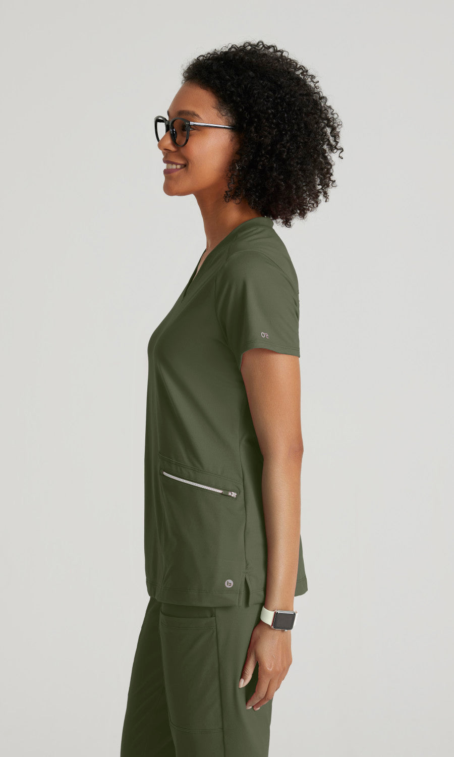 Barco One Performance Knits BOT209 Victory Knit Scrub Top Olive