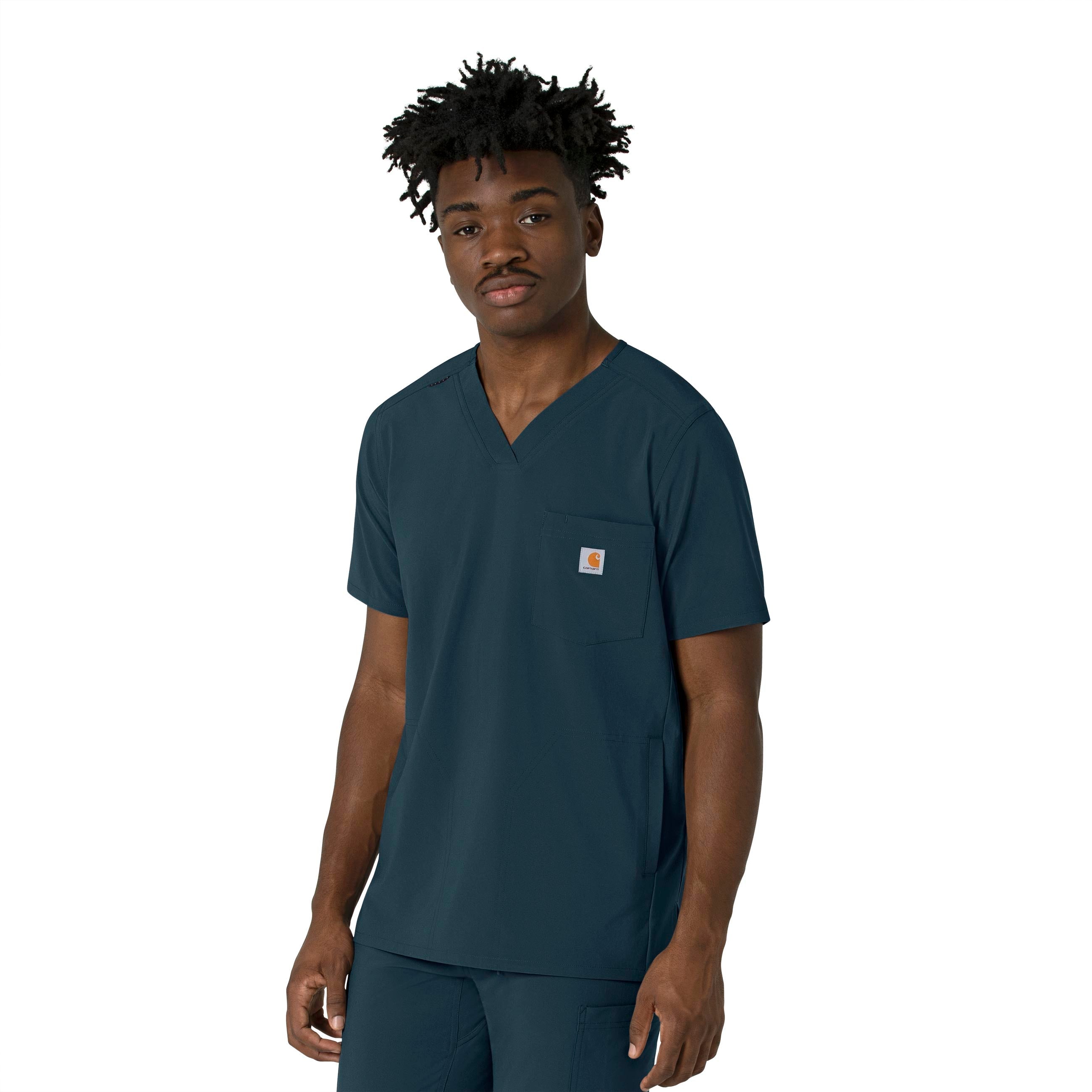 Force Cross-Flex C16410 Men's V-Neck Scrub Top Navy