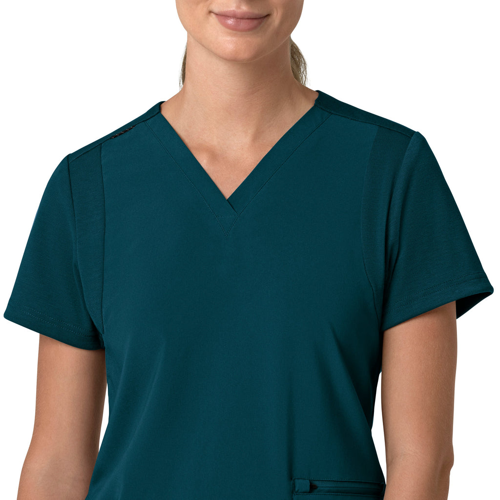 Force Cross-Flex C13210 Flex Panel V-Neck Scrub Top Caribbean