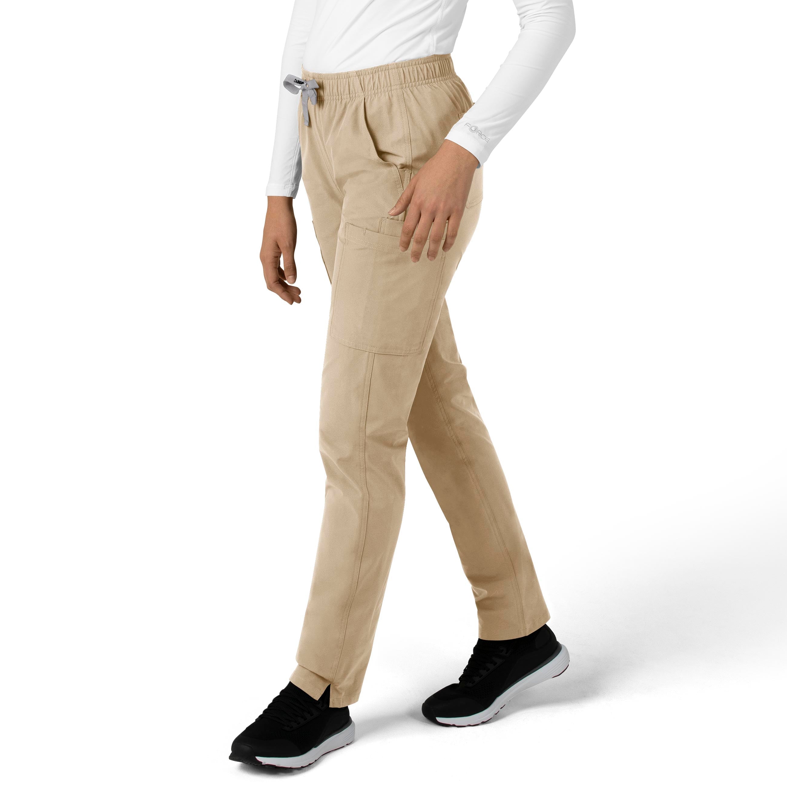 Force Essentials C51213 Straight Leg Scrub Pants Khaki