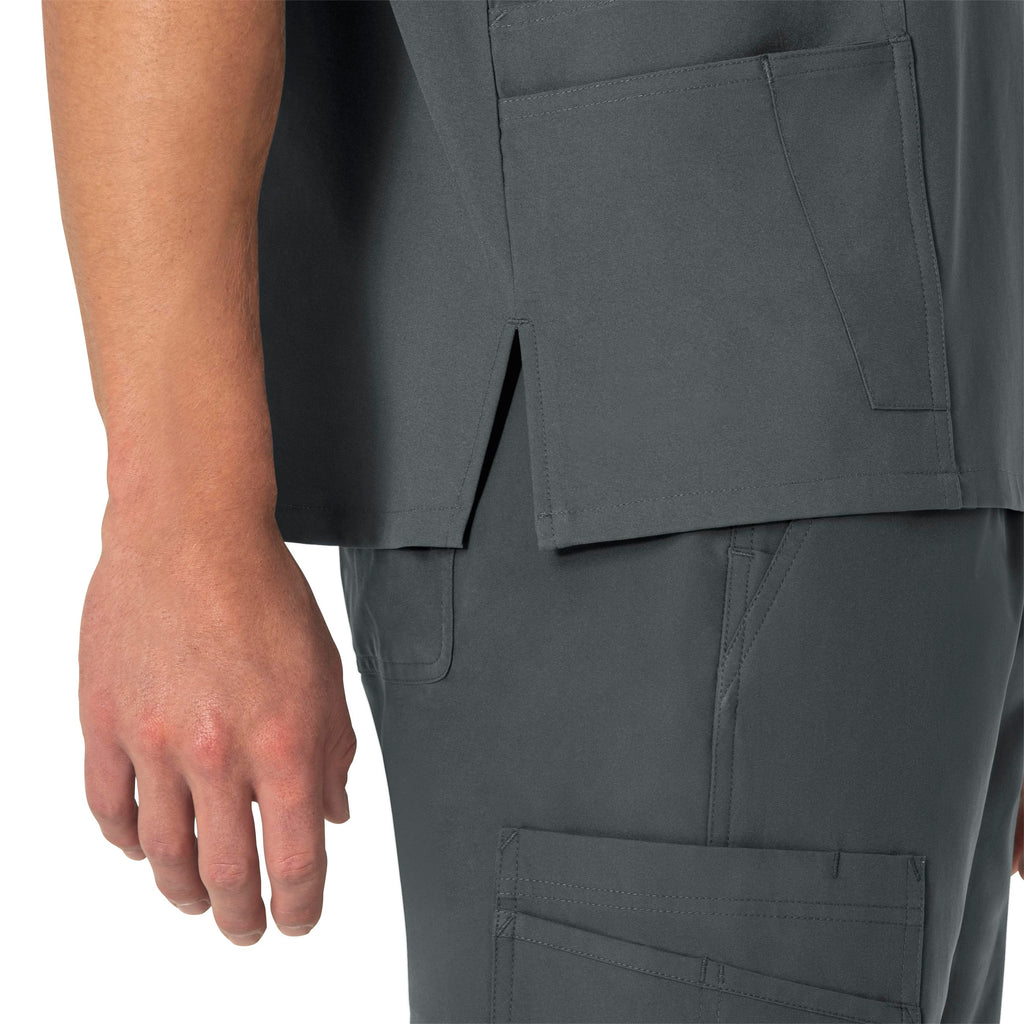 Force Essentials C15013 Unisex V-Neck 6-Pocket Scrub Top Pewter