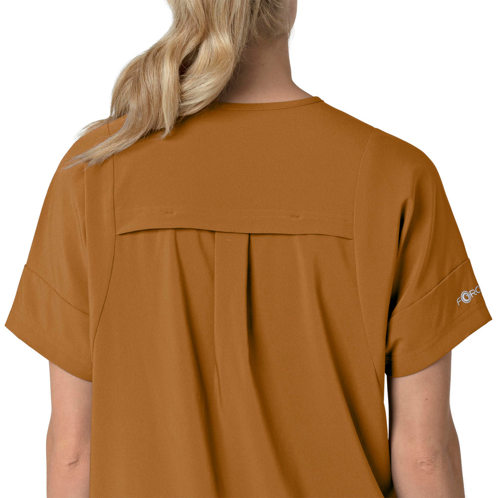 Force Cross-Flex C13110 Oversized V-Neck Scrub Top Fox Brown