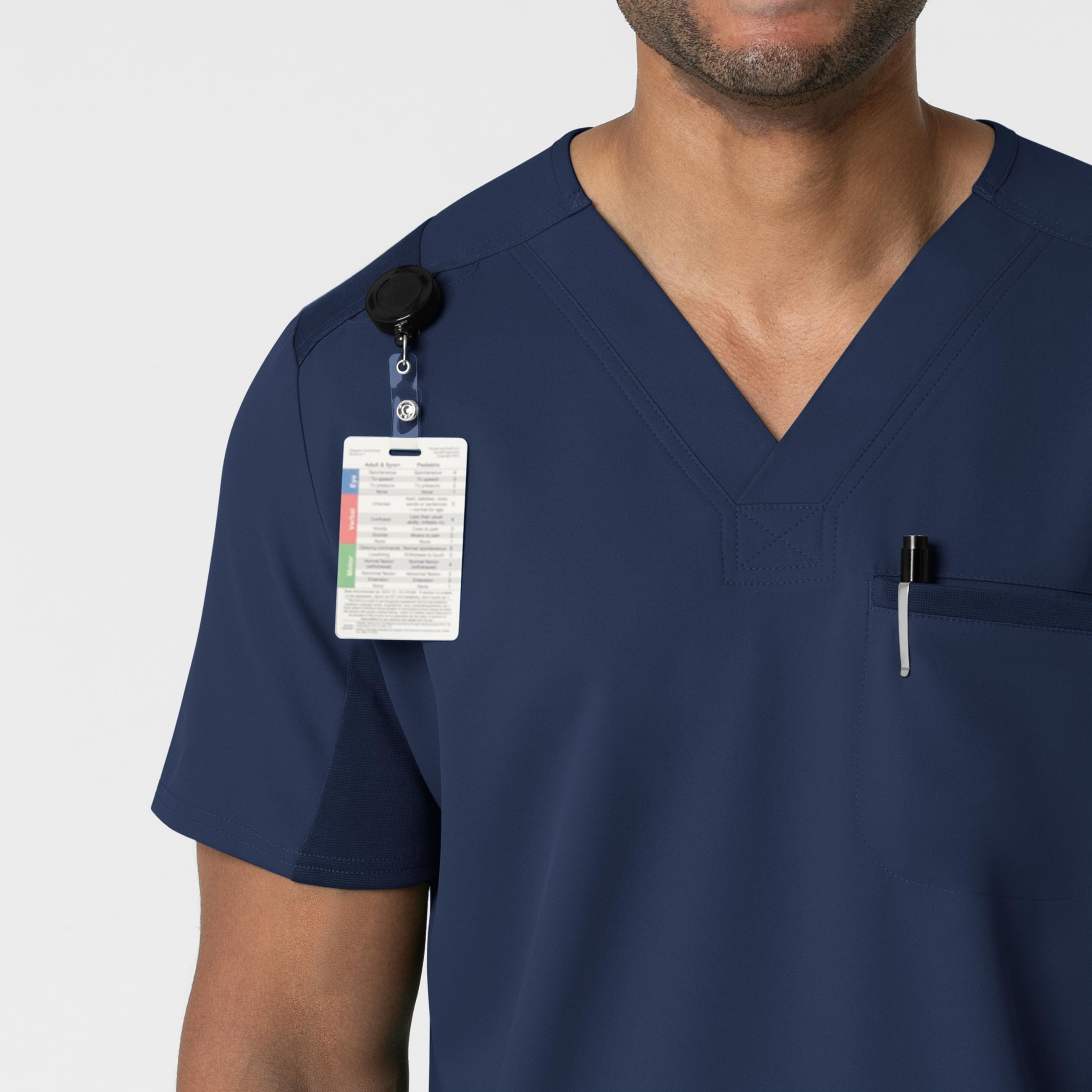 Thrive 6622 Men's Utility V-Neck Scrub Top Navy