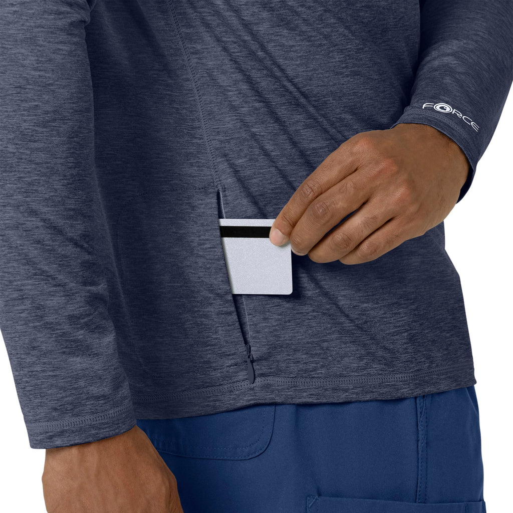 Force Sub-Scrubs C32009 Men's Performance Long Sleeve Tee Navy Heather