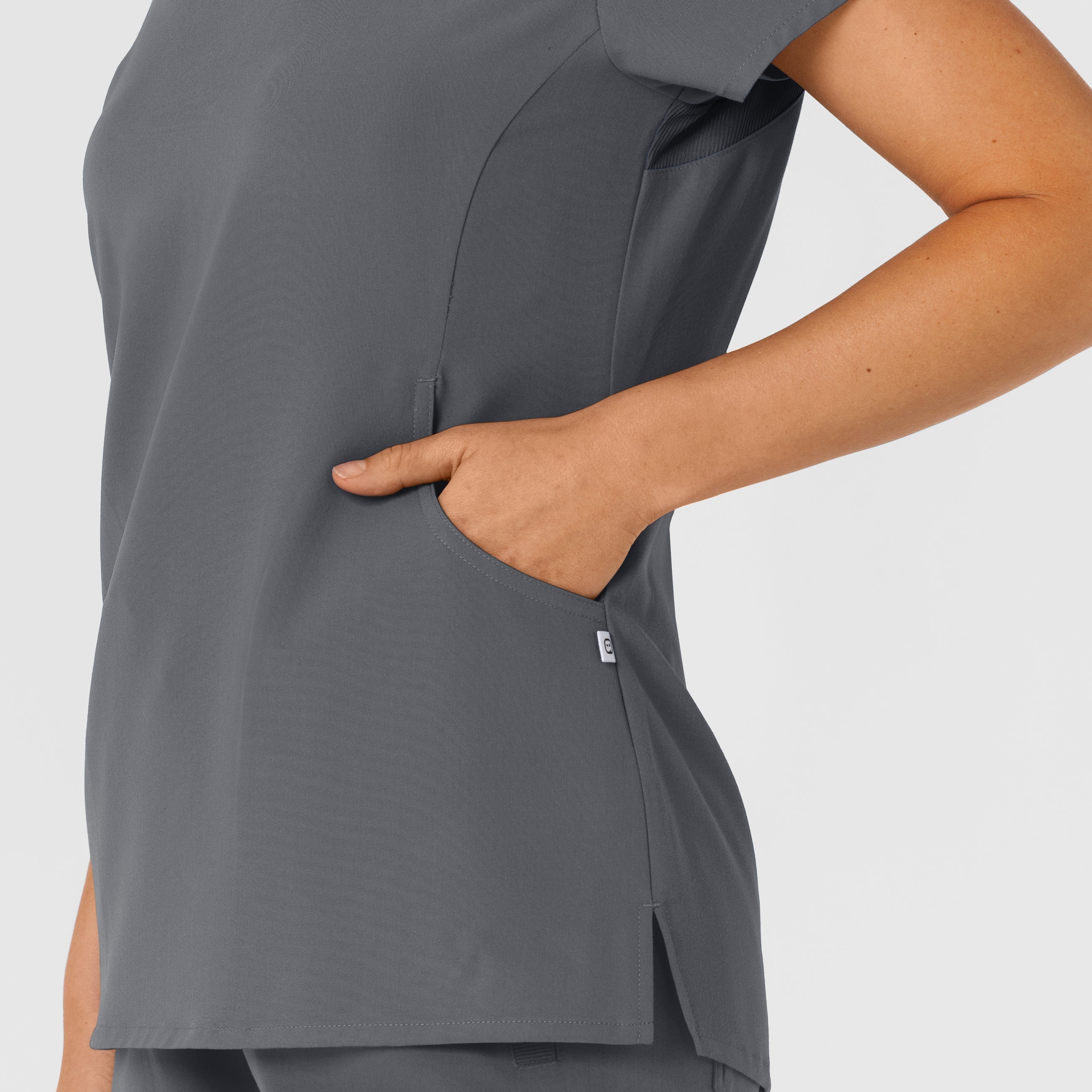 Nova 6432 Flex-n-Reach V-Neck Scrub Top Pewter