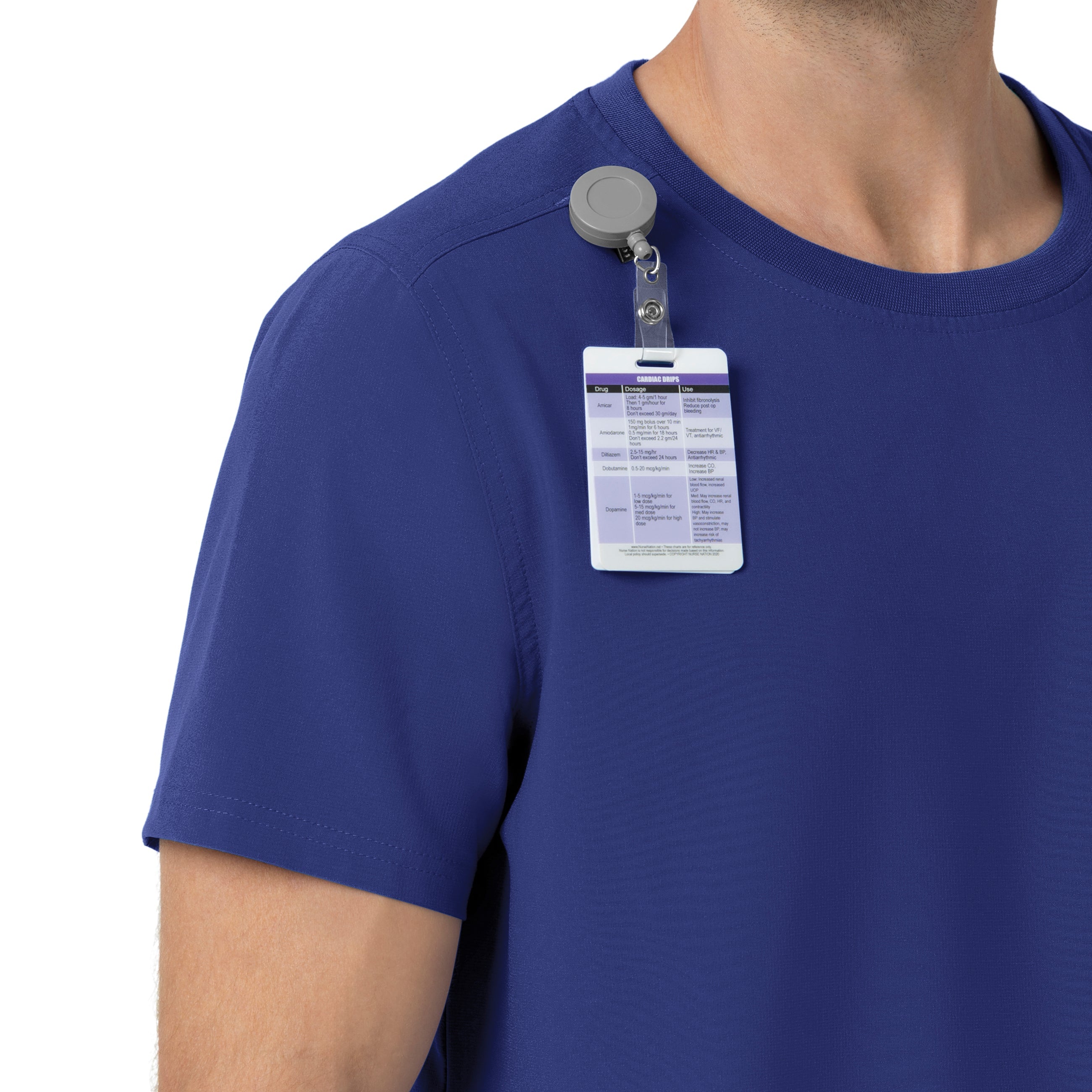 Force Cross-Flex C16510 Men's Crew Neck Scrub Top Galaxy Blue