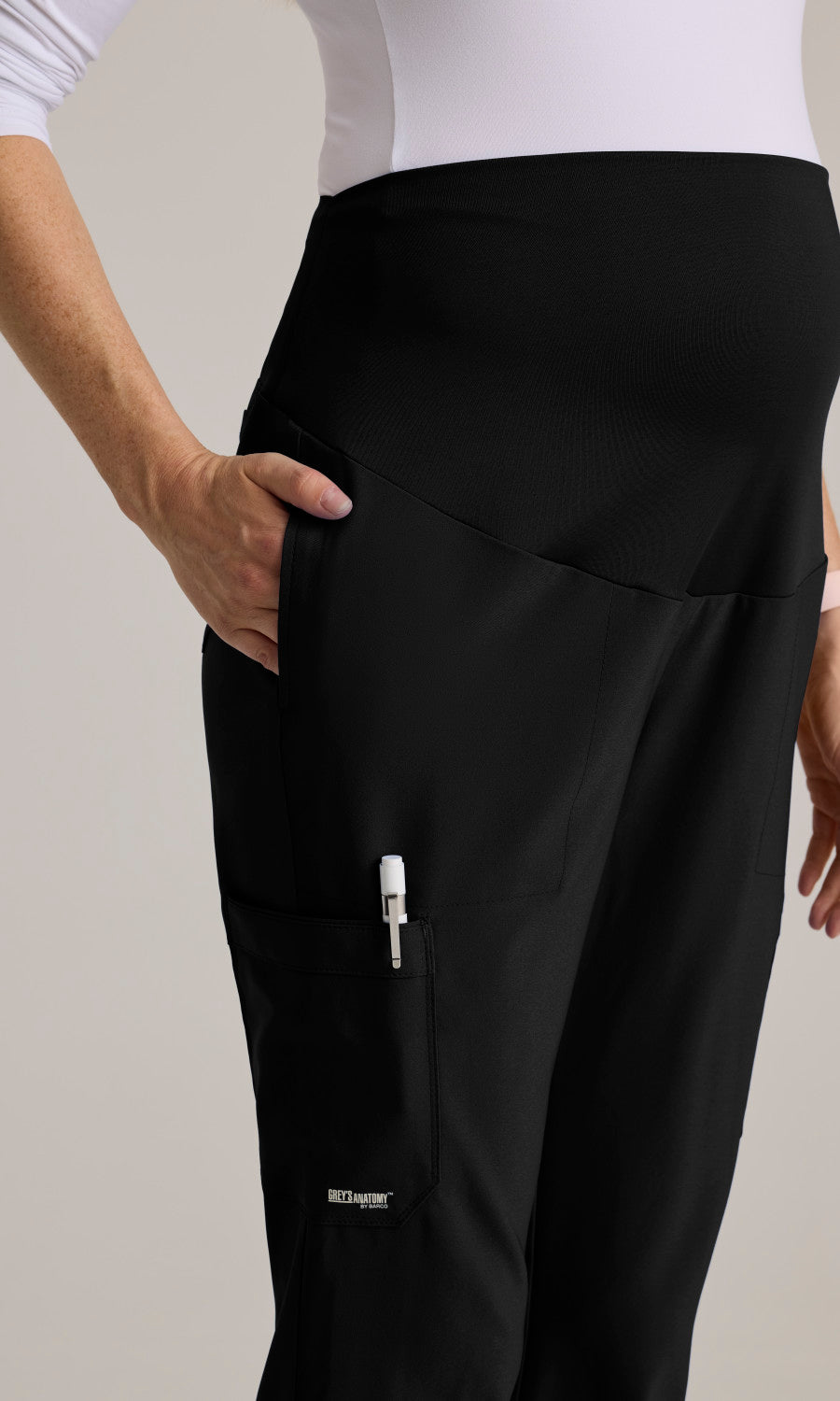 Grey's Anatomy Evolve GSSP690 Promise Maternity Scrub Pants Black