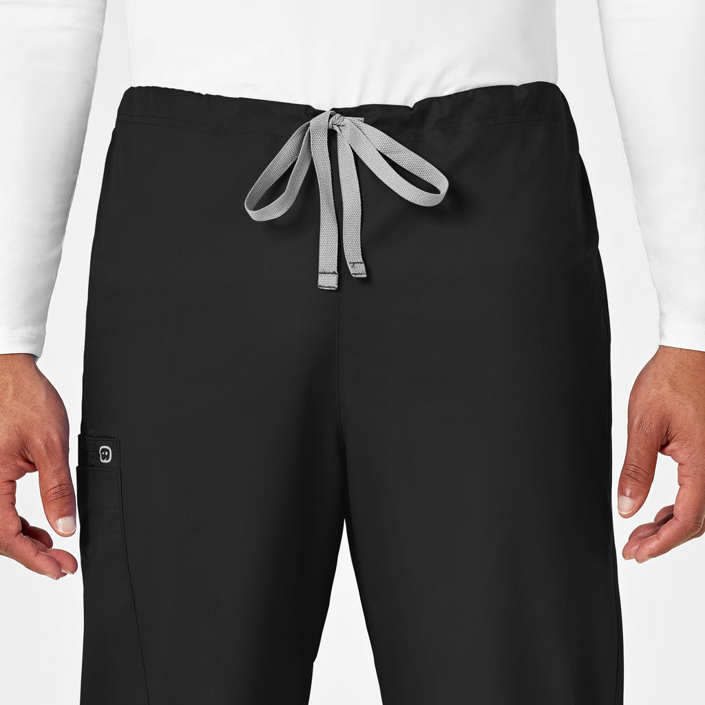 WonderWORK 500 Unisex Drawstring Cargo Scrub Pants Black