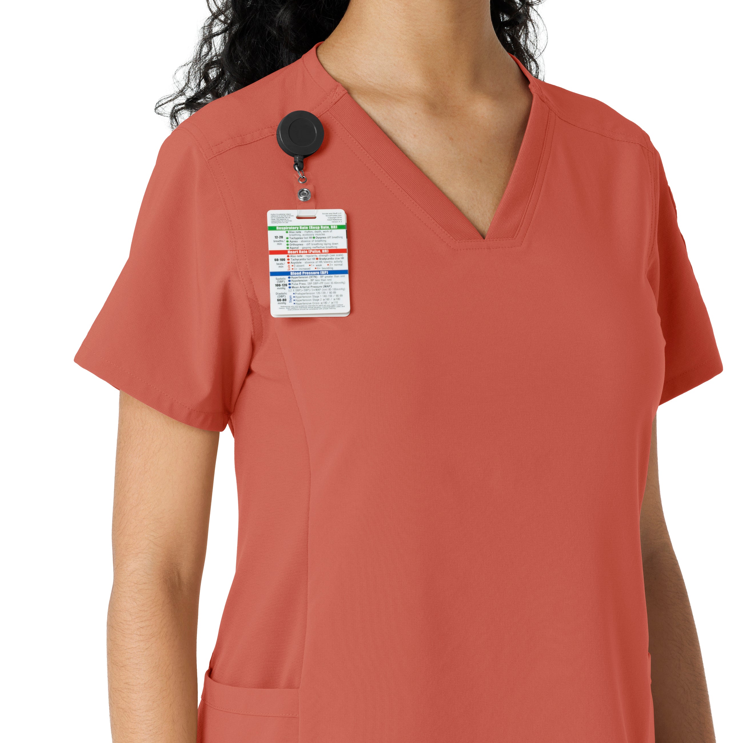 Force Cross-Flex C13310 Women's Knit Panel Scrub Top Dusty Cedar