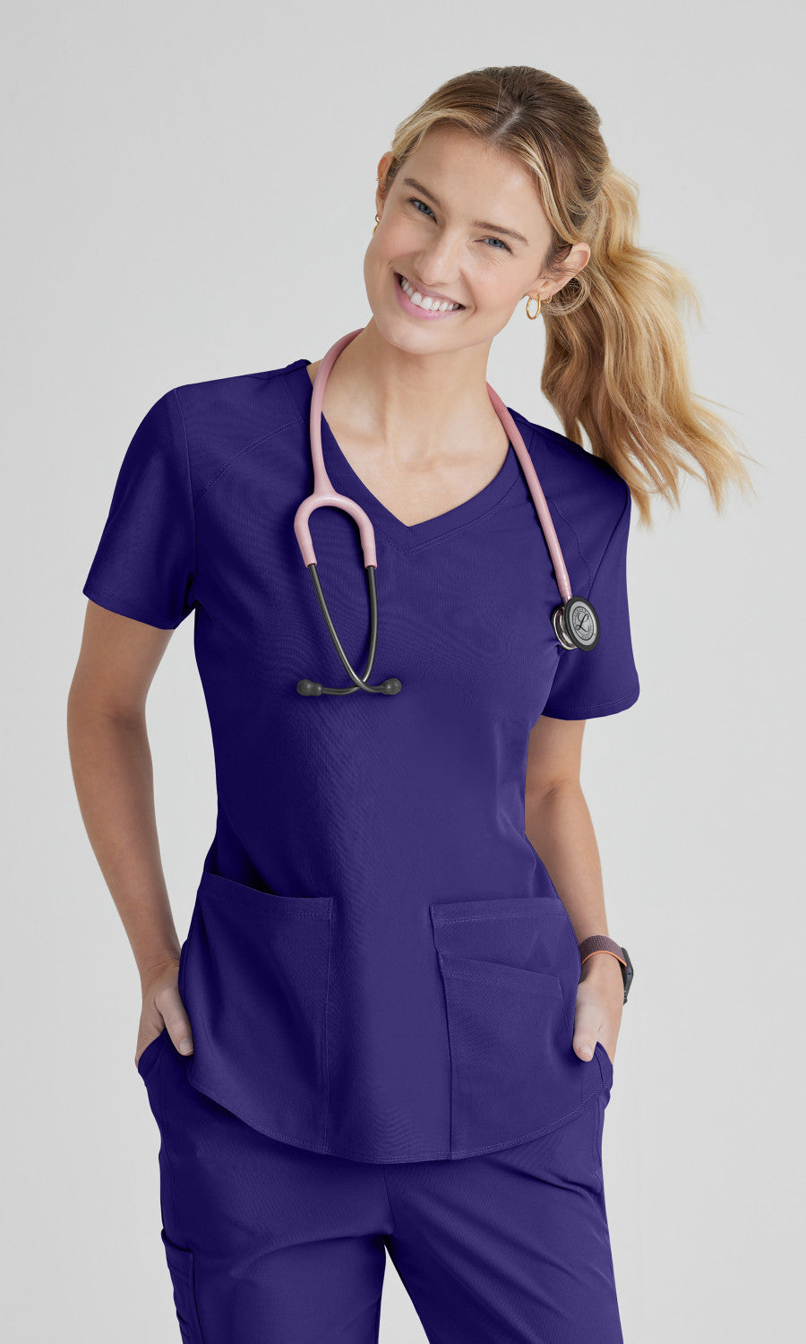 Skechers SK101 Breeze Scrub Top New Grape