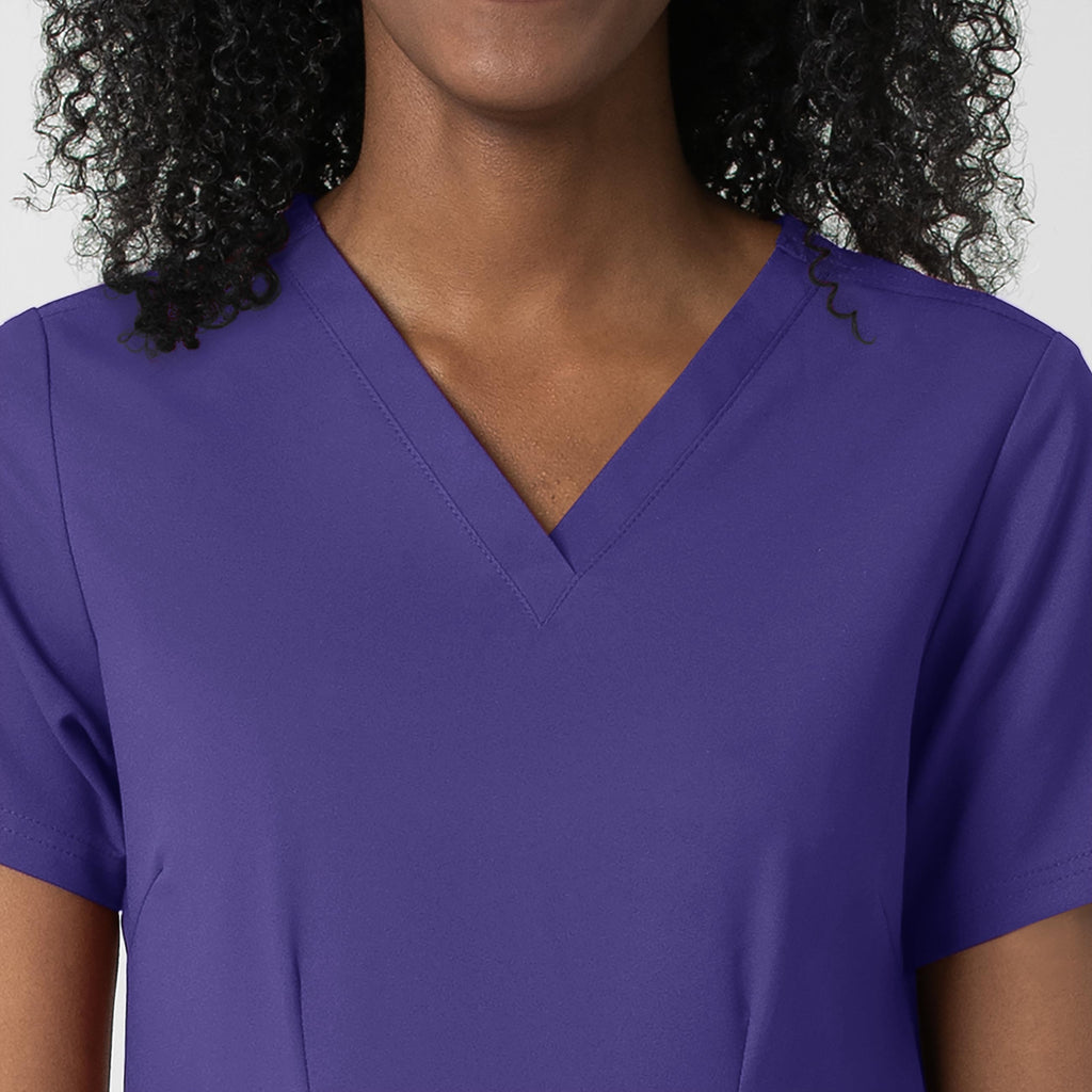 Thrive 6122 Fitted 3-Pocket V-Neck Scrub Top Grape