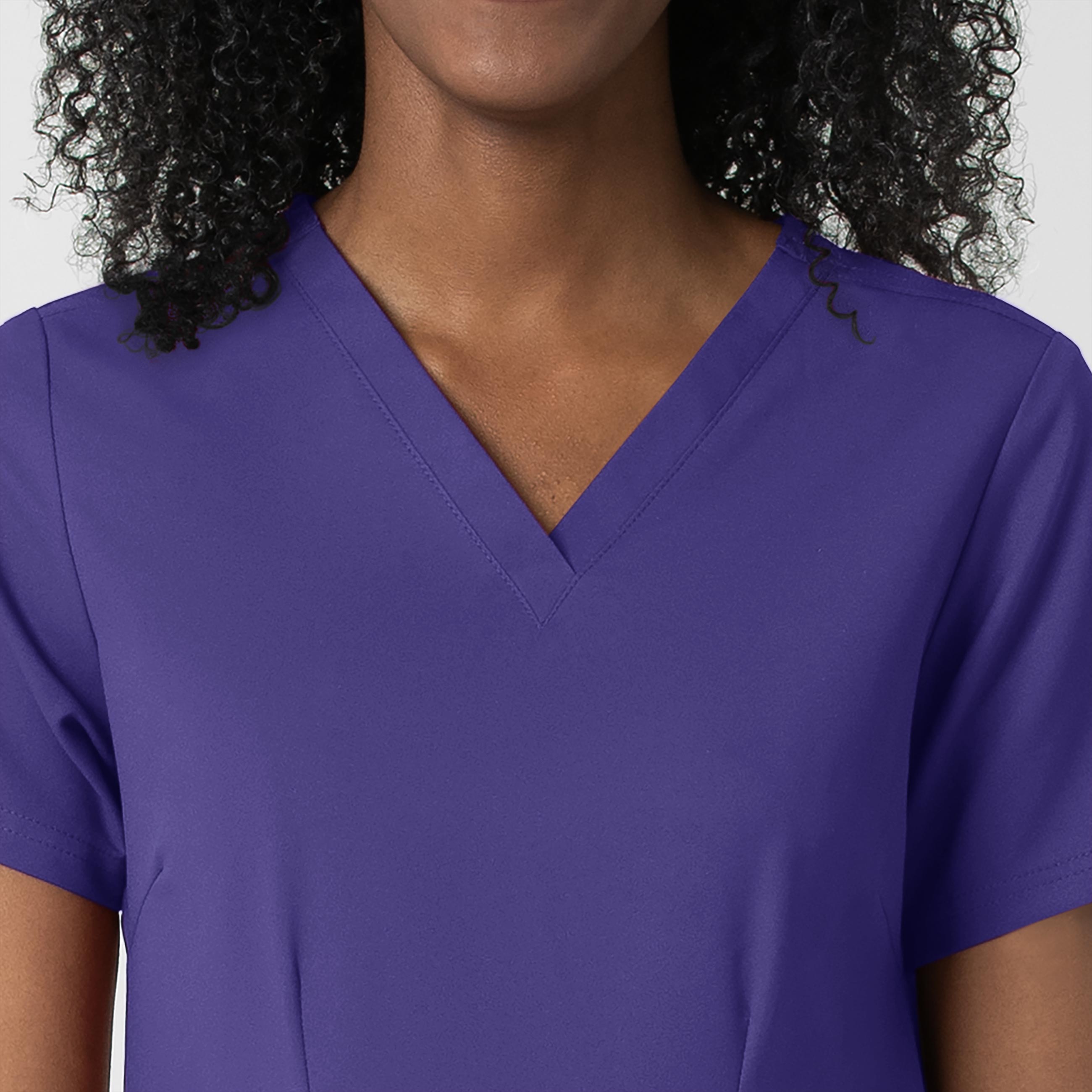 Thrive 6122 Fitted 3-Pocket V-Neck Scrub Top Grape