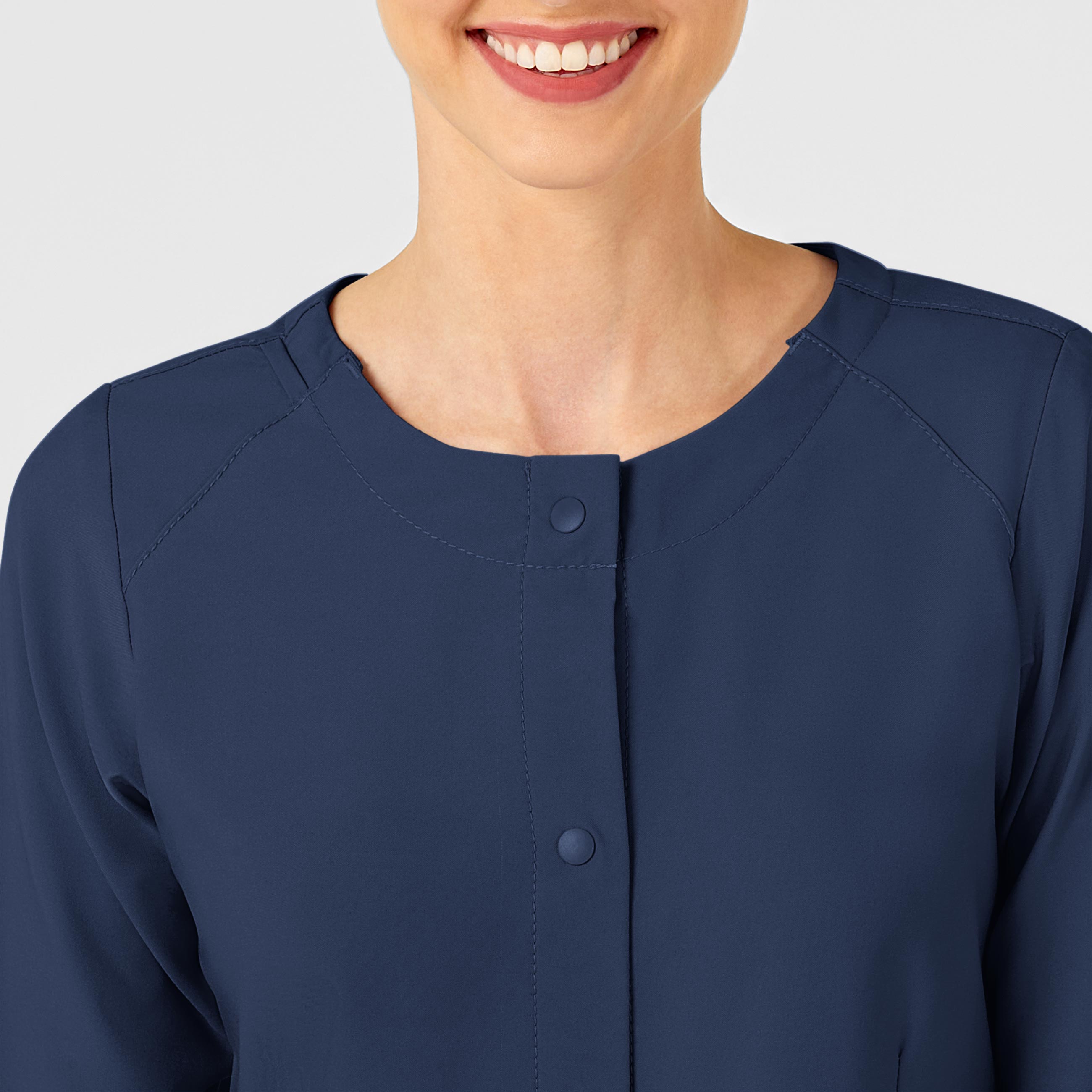 W123 8155 Crew Neck Warm Up Jacket Navy