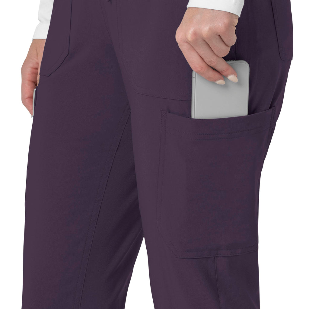 Force Cross-Flex C53110 Cargo Jogger Scrub Pants Black Plum