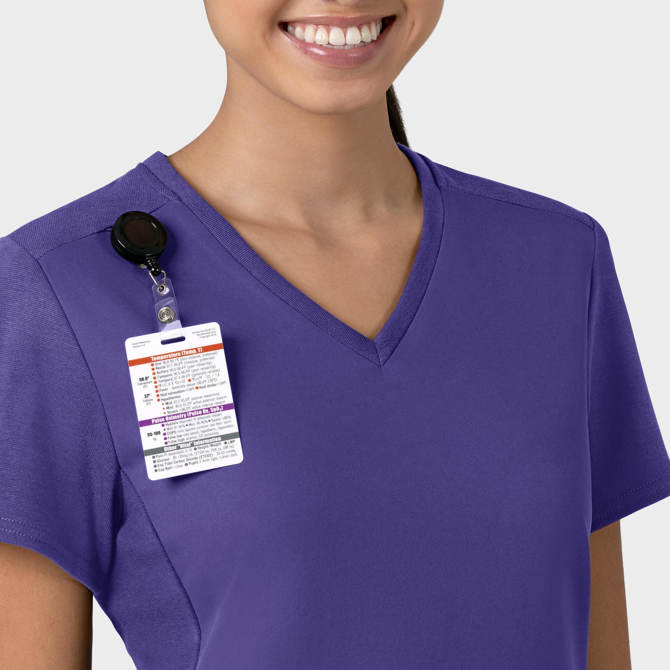 Thrive 6522 Flex-n-Reach V-Neck Scrub Top Grape