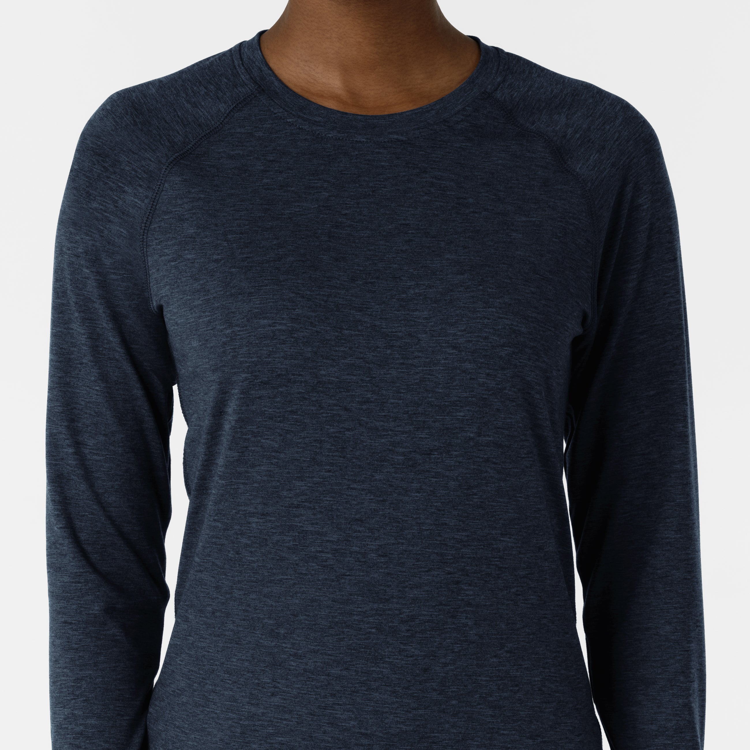 Layers 2139 Watch Window Long Sleeve Underscrub Top Navy Heather